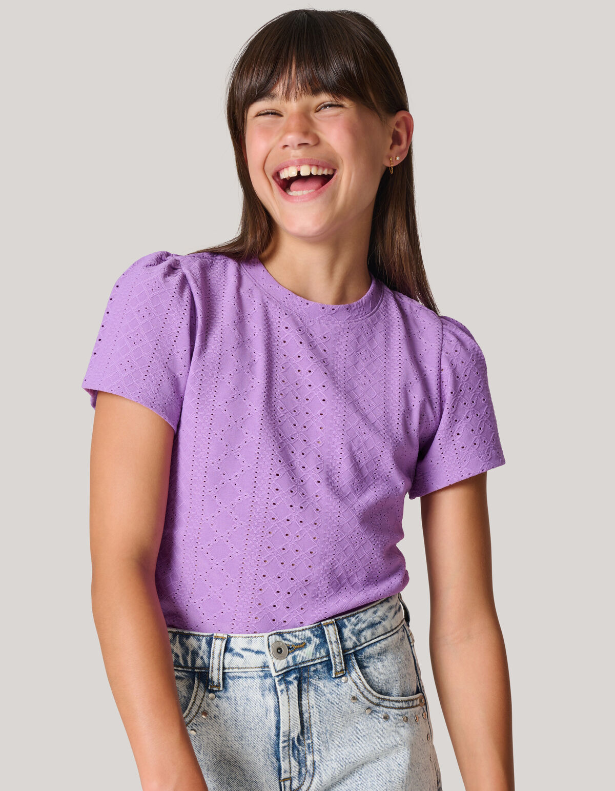 Ajour Top Hellviolett SHOEBY GIRLS