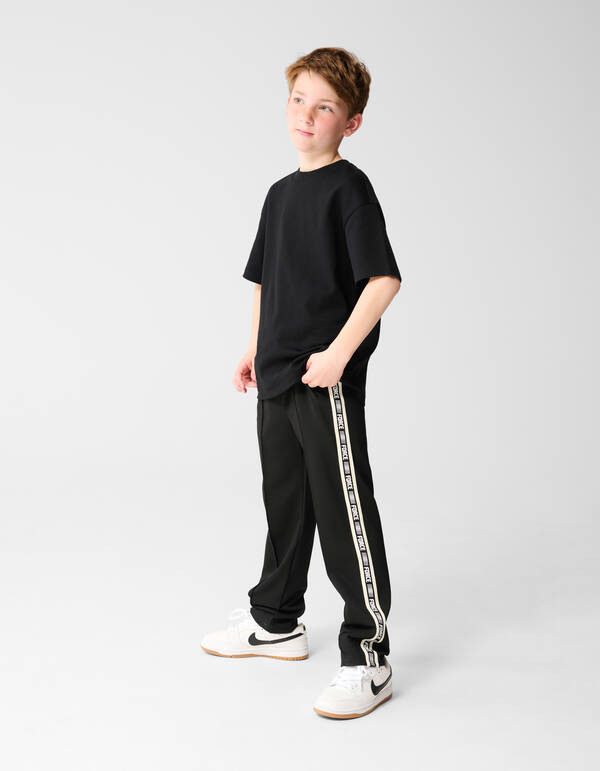 Sportliche Tape-Hose Schwarz SHOEBY BOYS