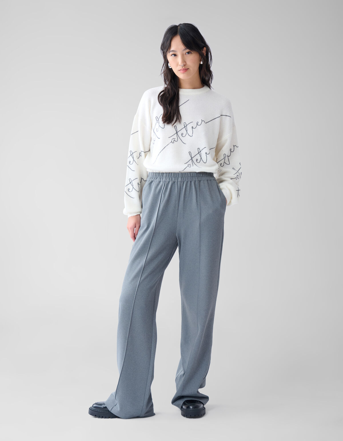 Basic Weites Bein Grau SHOEBY WOMEN