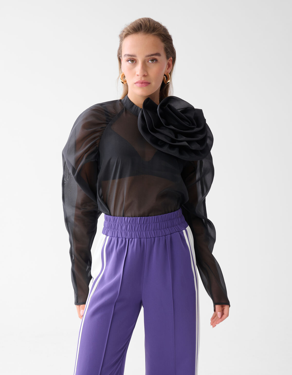 Transparentes Top Schwarz von Monica SHOEBY WOMEN