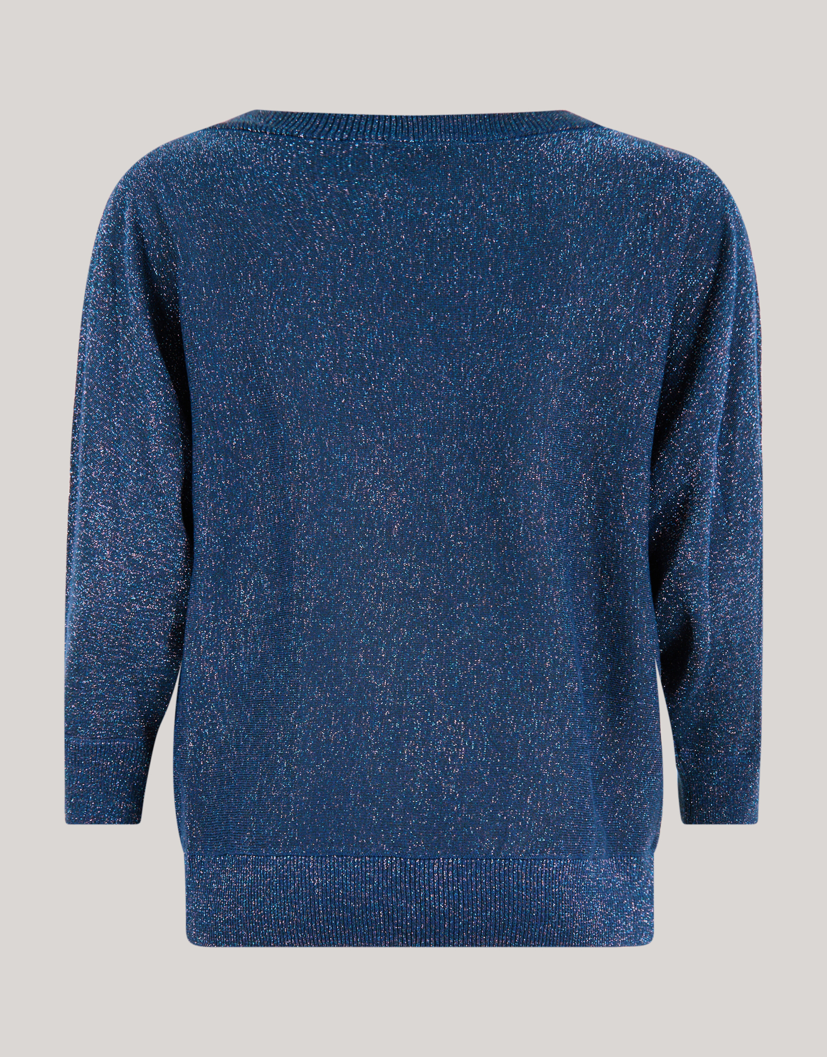 Glitzer Fledermausärmel Pullover Blau SHOEBY WOMEN
