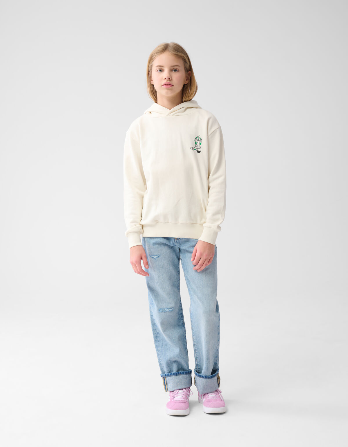 Artwork Hoodie Off White SHOEBY GIRLS