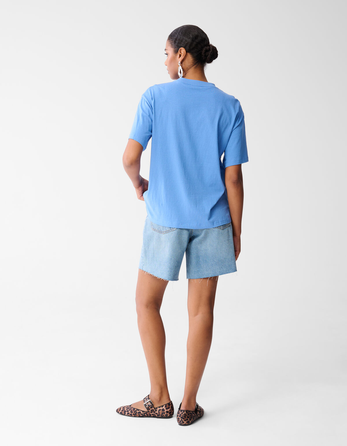 Soleil Kunstwerk T-shirt Blau SHOEBY WOMEN