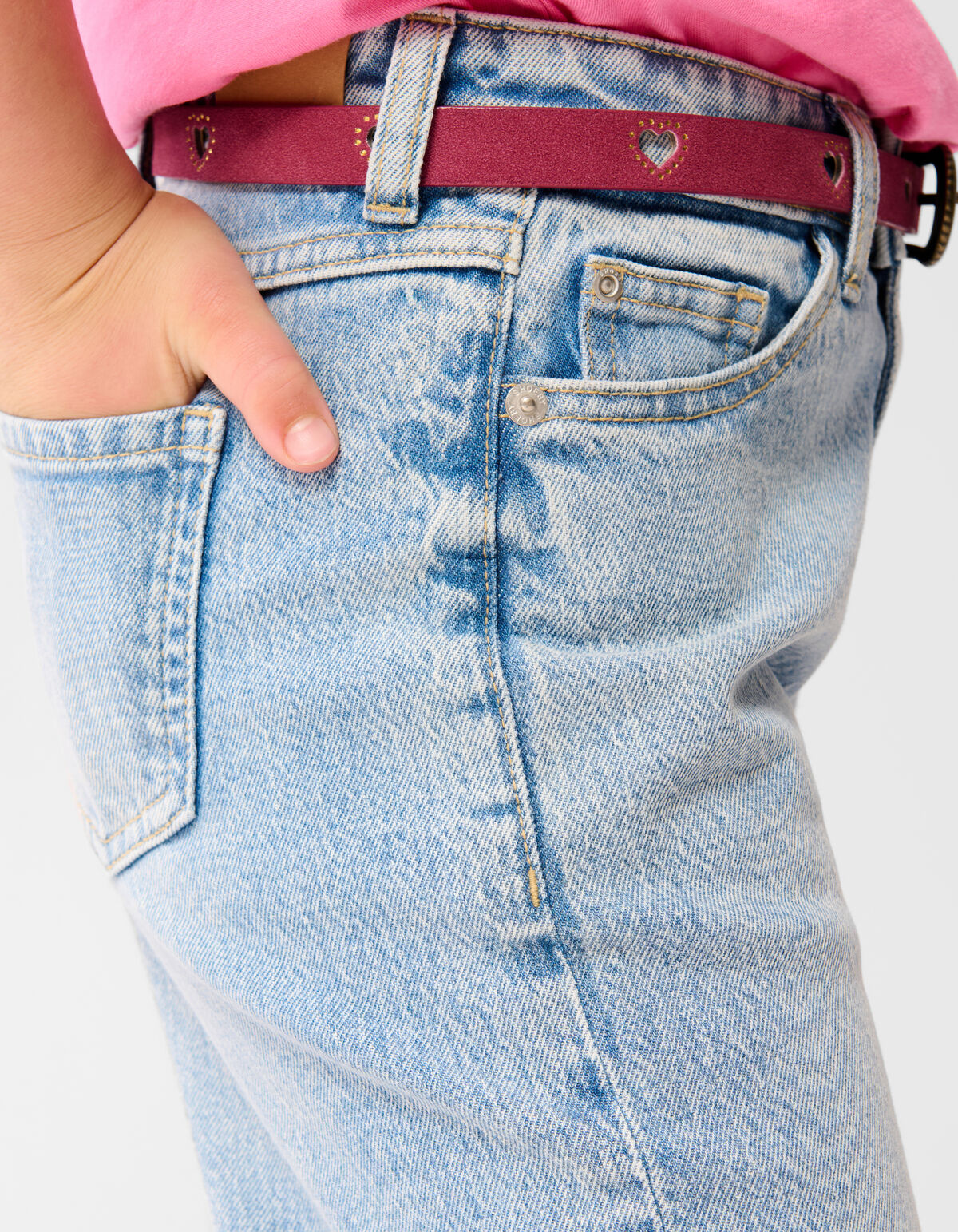 Wide Leg Fit Jeans Blau SHOEBY GIRLS