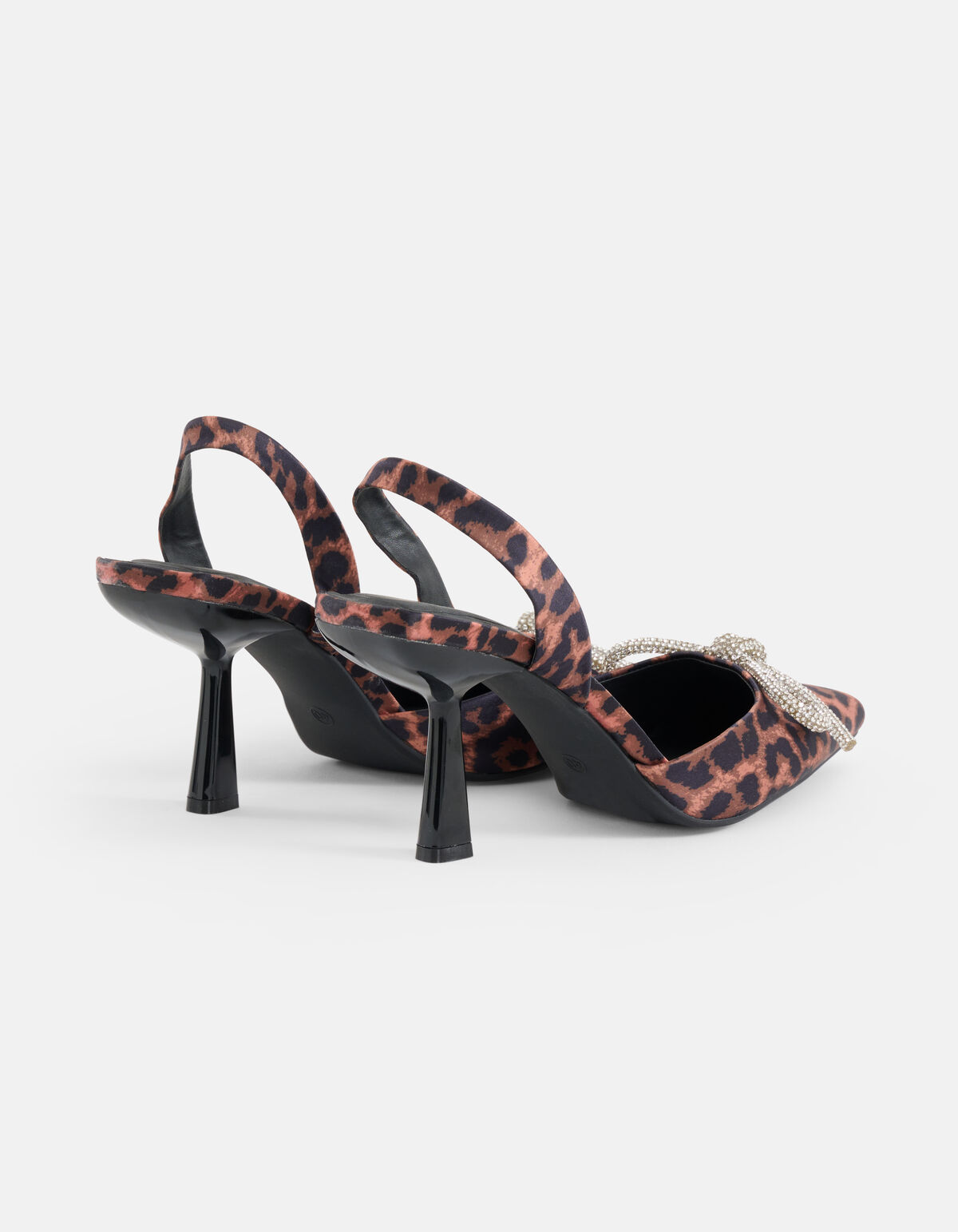 Leopard Strass Schleife Heels Braun SHOEBY SHOES