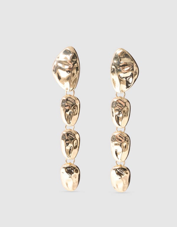 H&auml;ngende Stein-Ohrringe Gold SHOEBY ACCESSOIRES