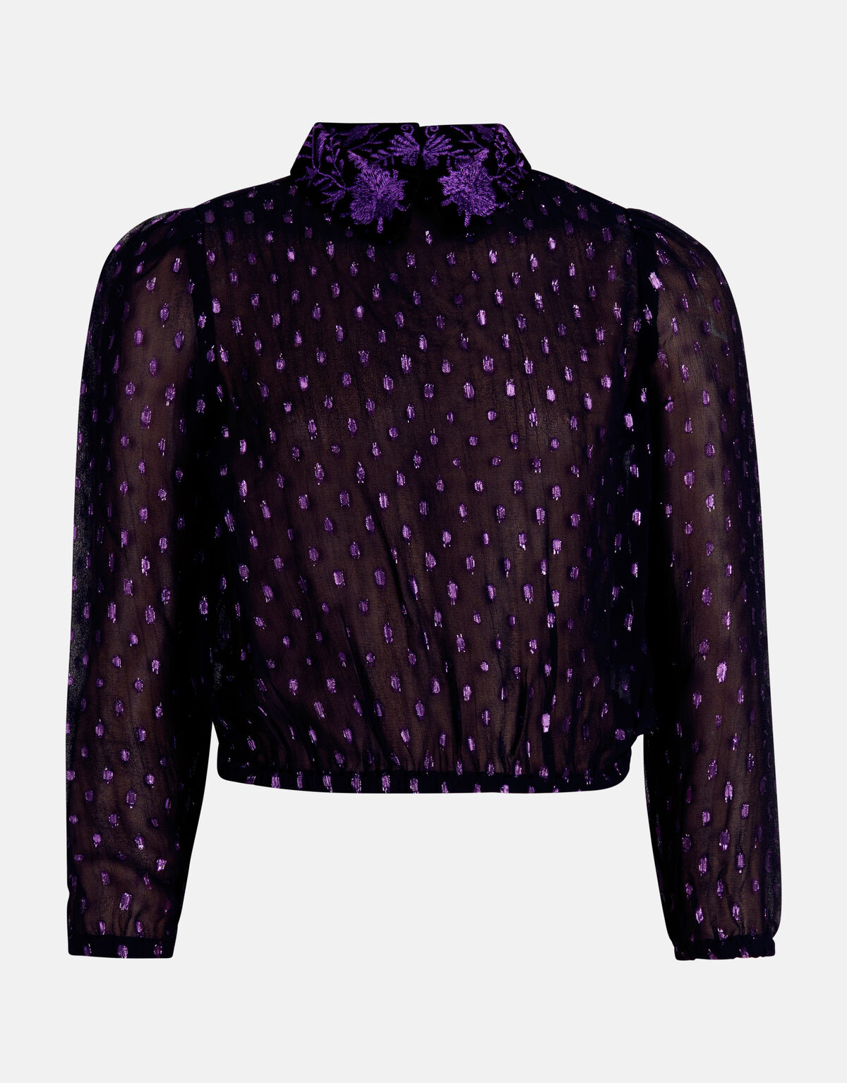 Lurex-Glitzer-Bluse Schwarz SHOEBY GIRLS