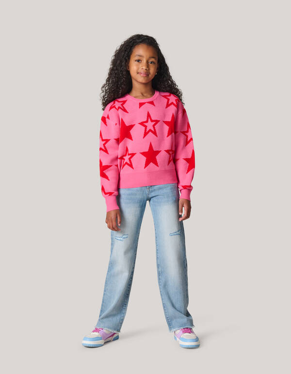 Zerstörte Straight Leg Jeans gebleicht SHOEBY GIRLS