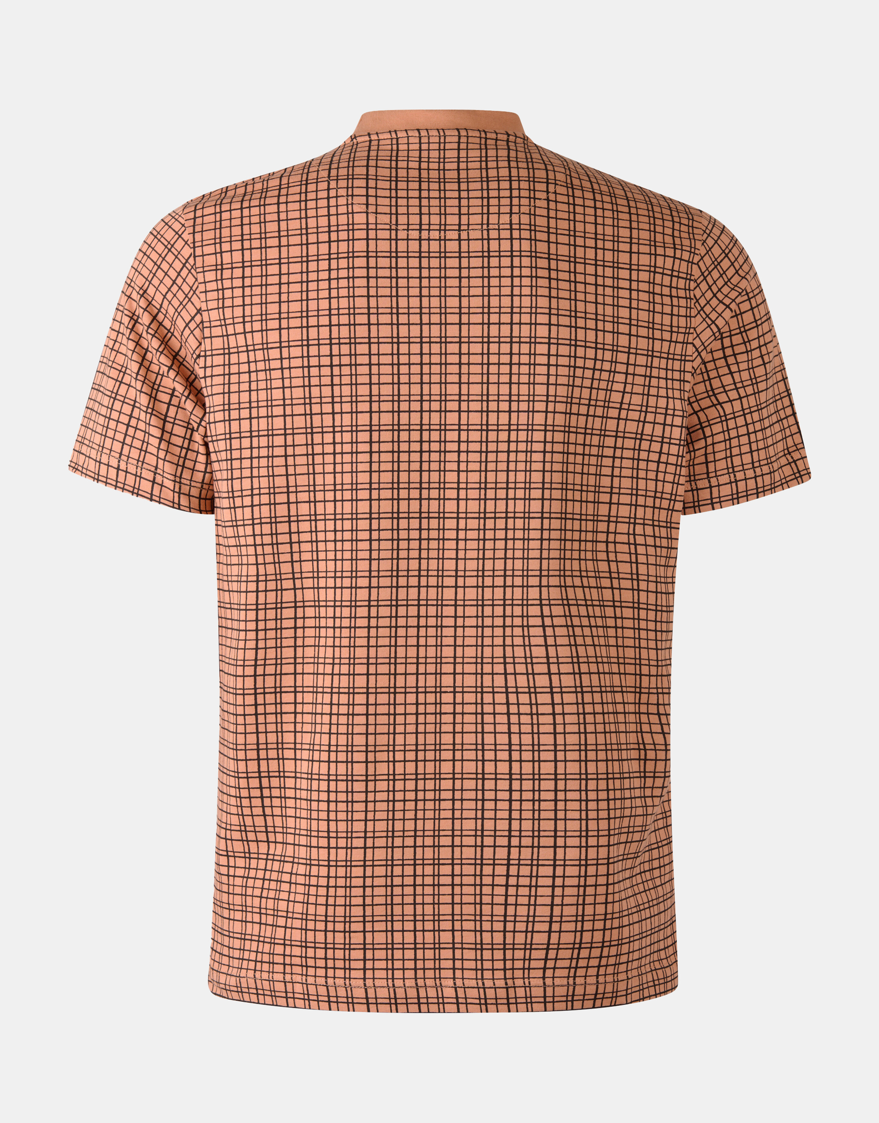 T-Shirt mit Karodruck Orange REFILL