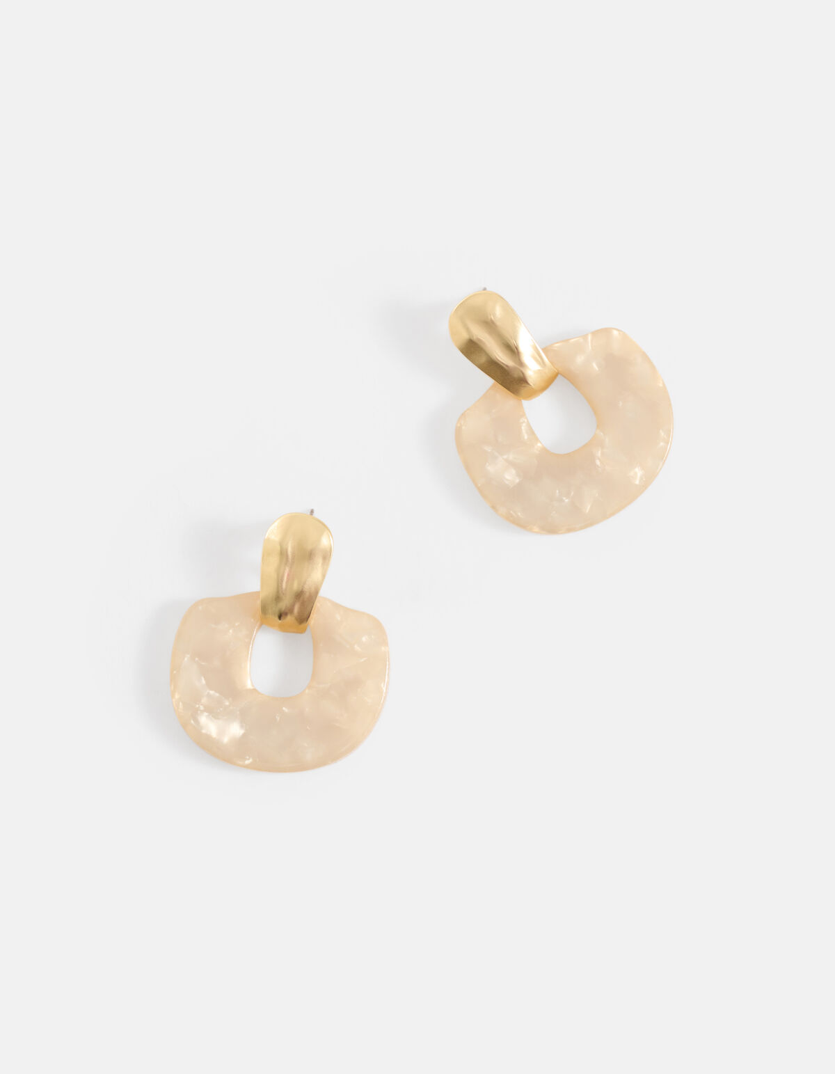 Marmor-Ohrringe Beige SHOEBY ACCESSOIRES