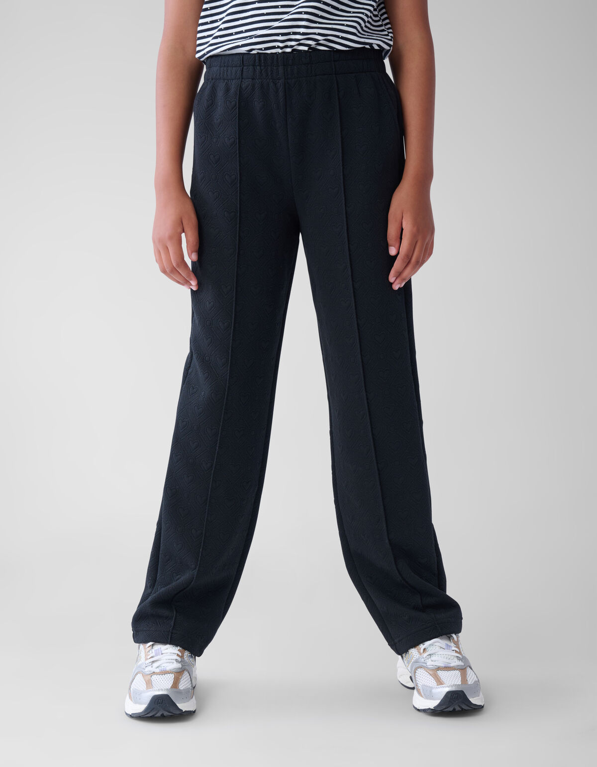 Herz Jacquard Hose Schwarz SHOEBY GIRLS