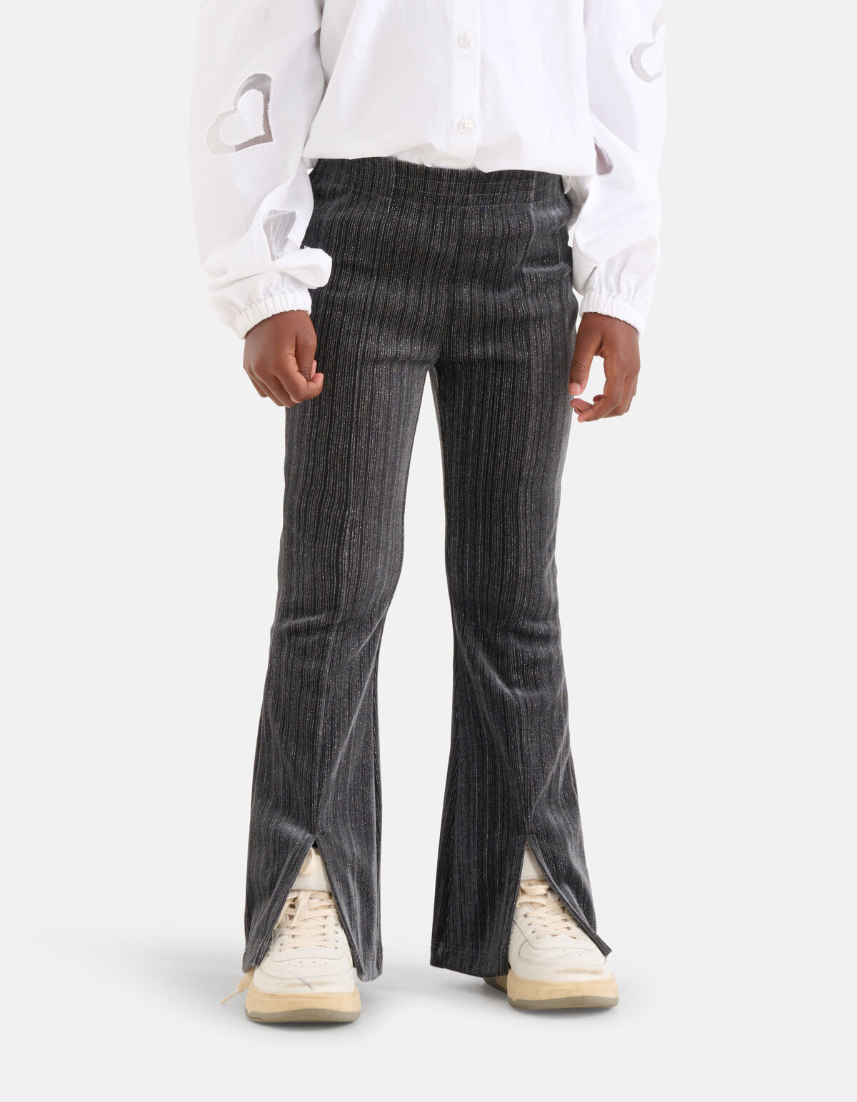 Glitzer Schlaghose Dunkelgrau SHOEBY GIRLS