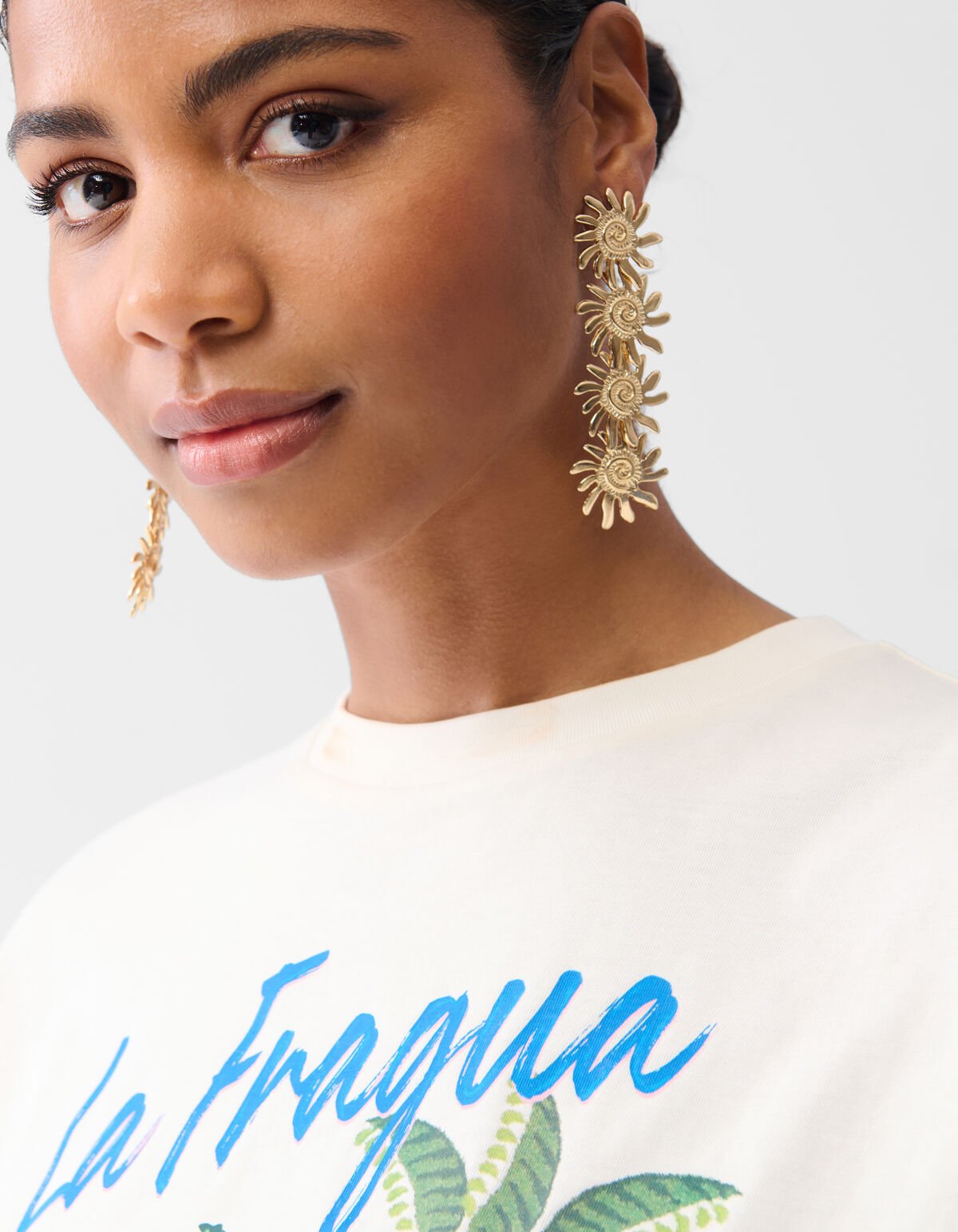 Sonnen-Ohrringe Gold SHOEBY ACCESSOIRES