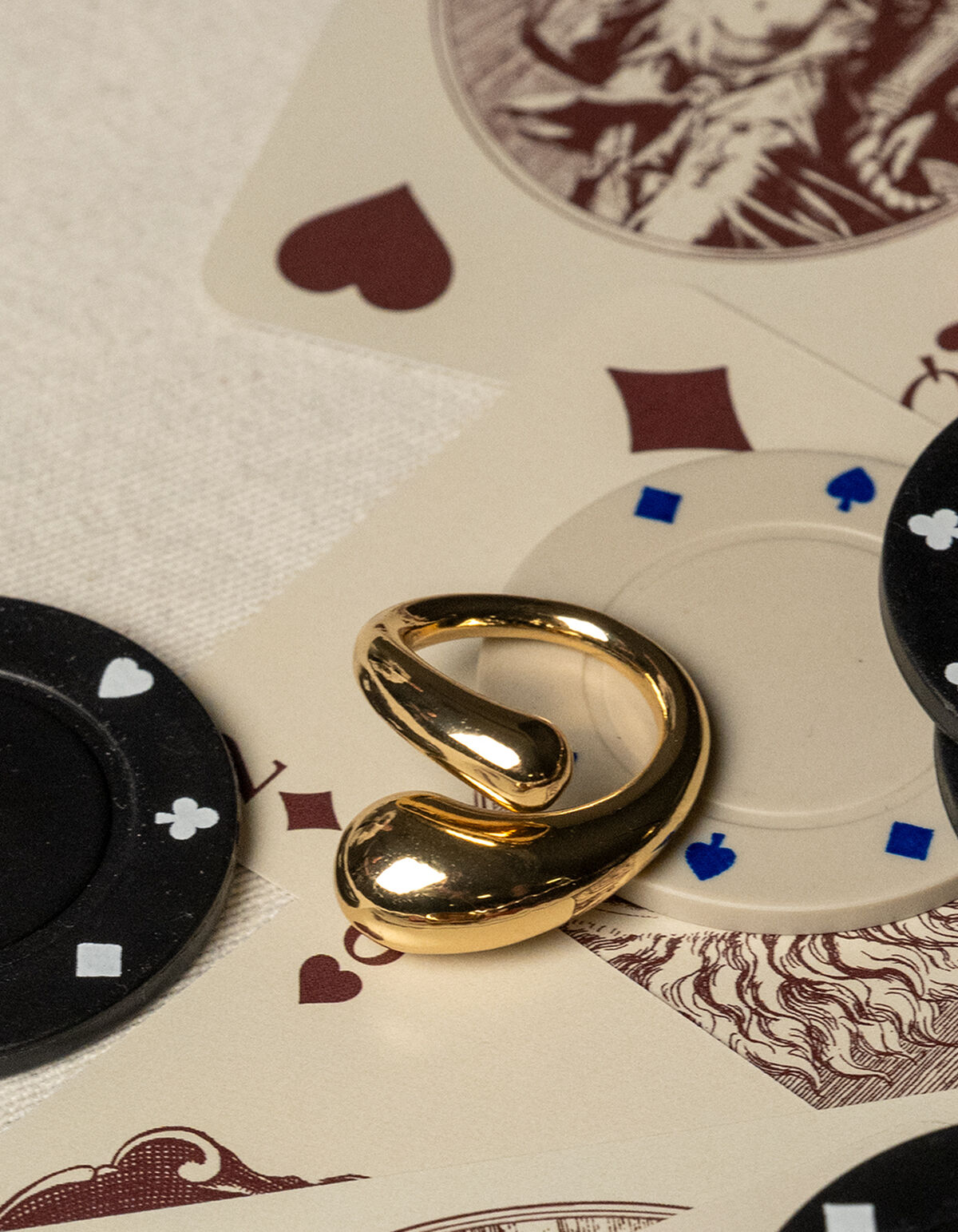 Doppelter Tropfen Ring Gold SHOEBY ACCESSOIRES