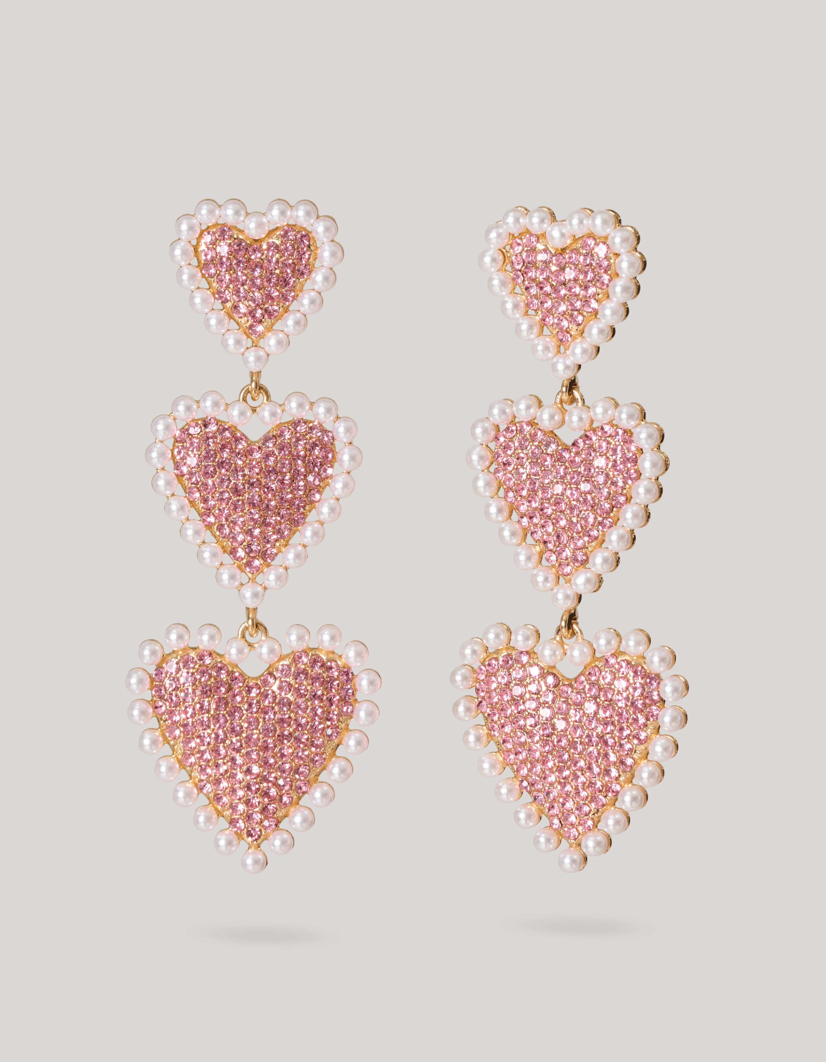 Multi Herz Ohrringe Rosa SHOEBY ACCESSOIRES