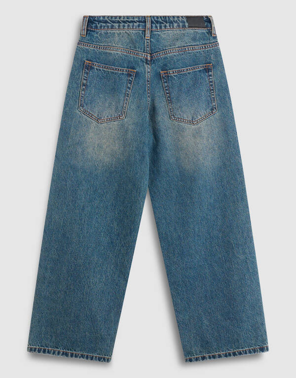 Varsity Ultra Wide Leg Jeans Dunkelblau SHOEBY BOYS