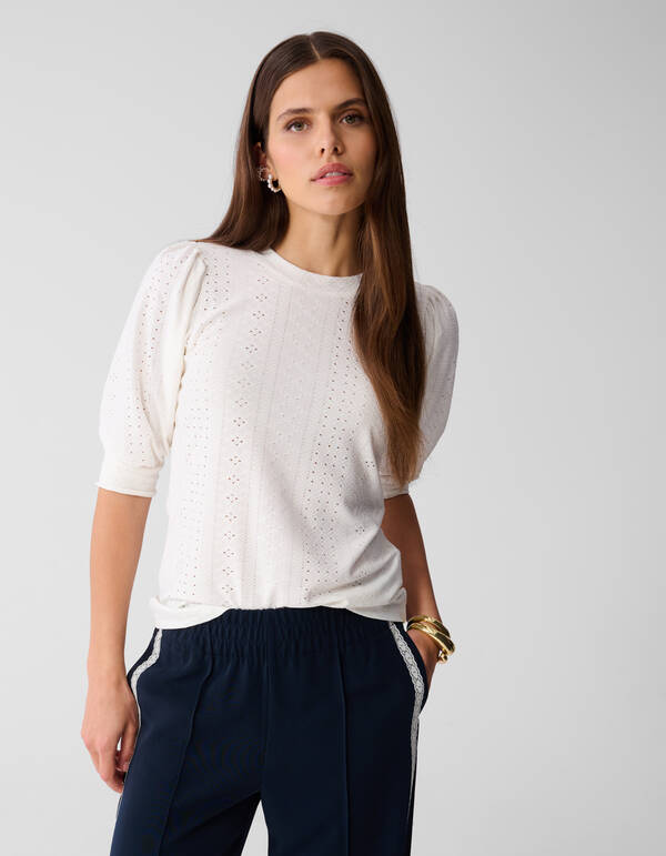 Besticktes Top Off White SHOEBY WOMEN