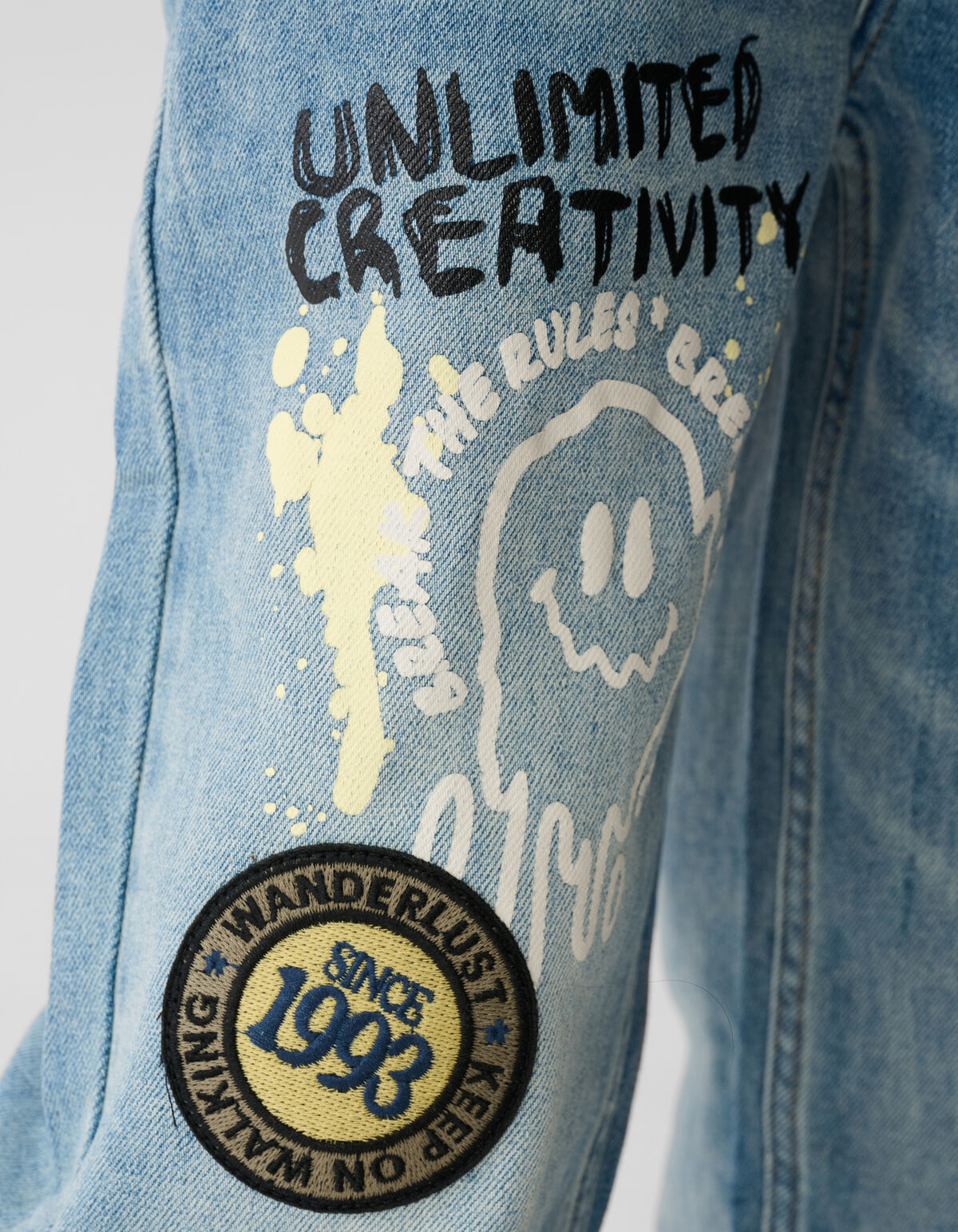 Artwork Straight Fit Jeans Blau SHOEBY WOMEN