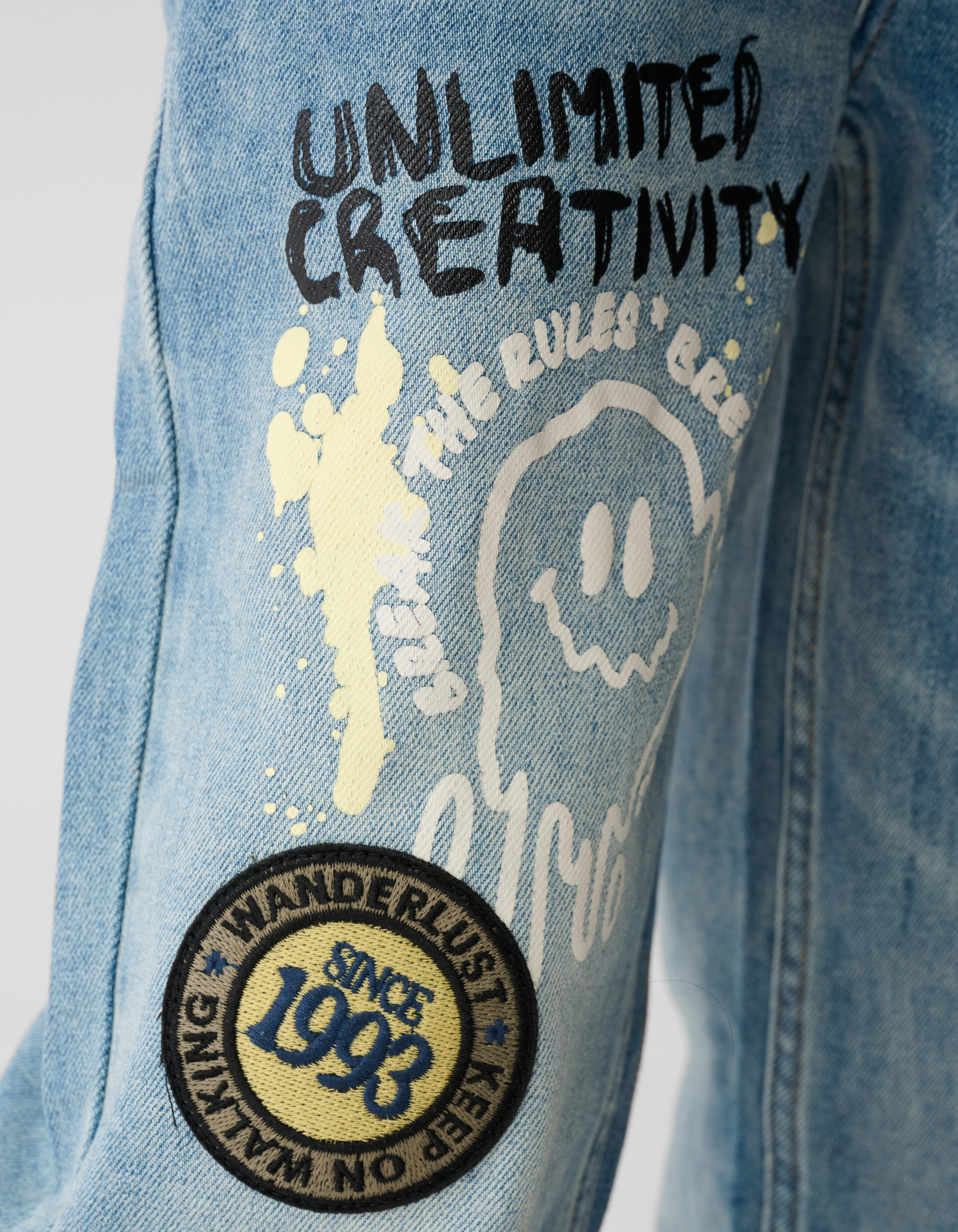 Artwork Straight Fit Jeans Blau SHOEBY WOMEN