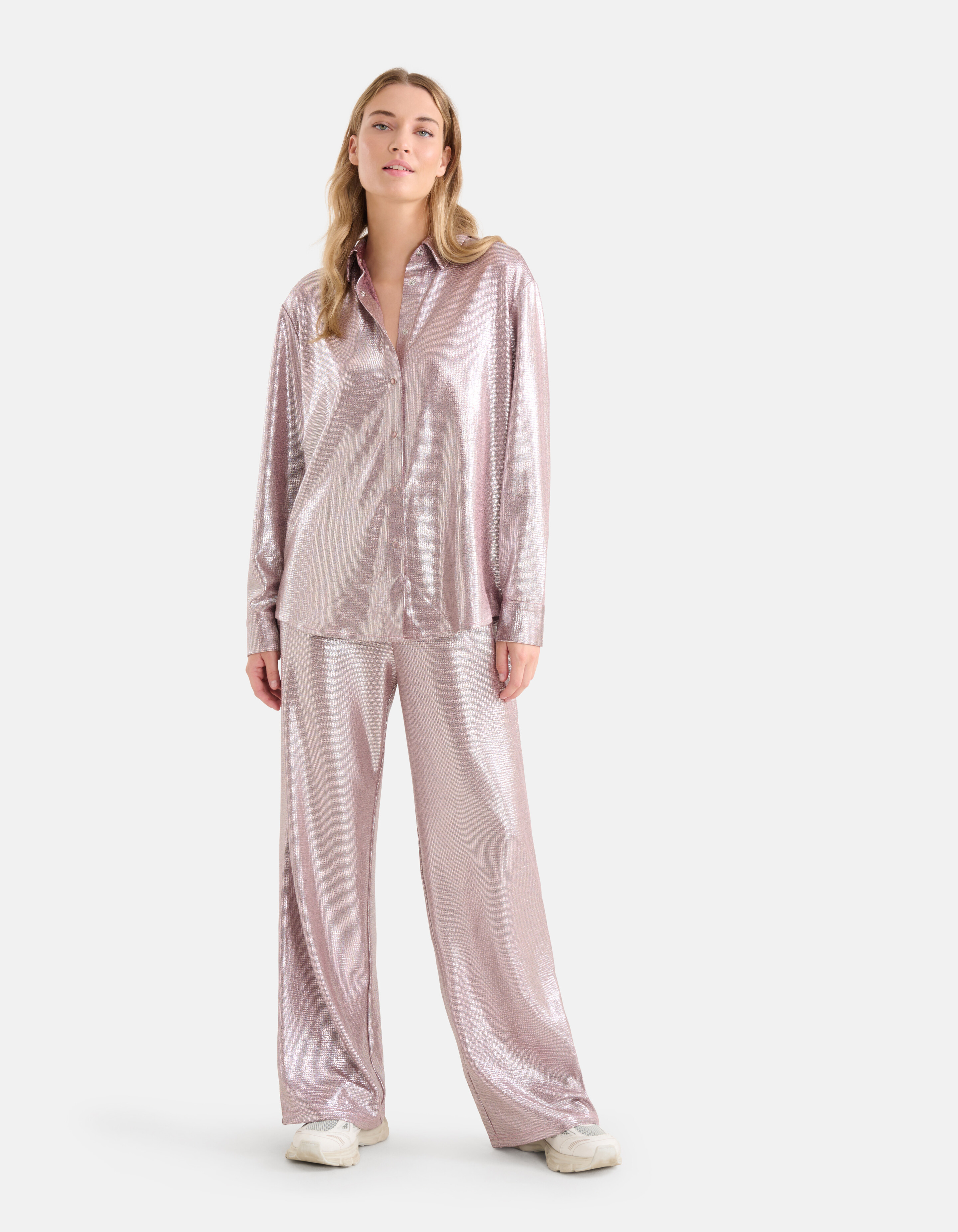 Metallic-Bluse Rosa SHOEBY WOMEN