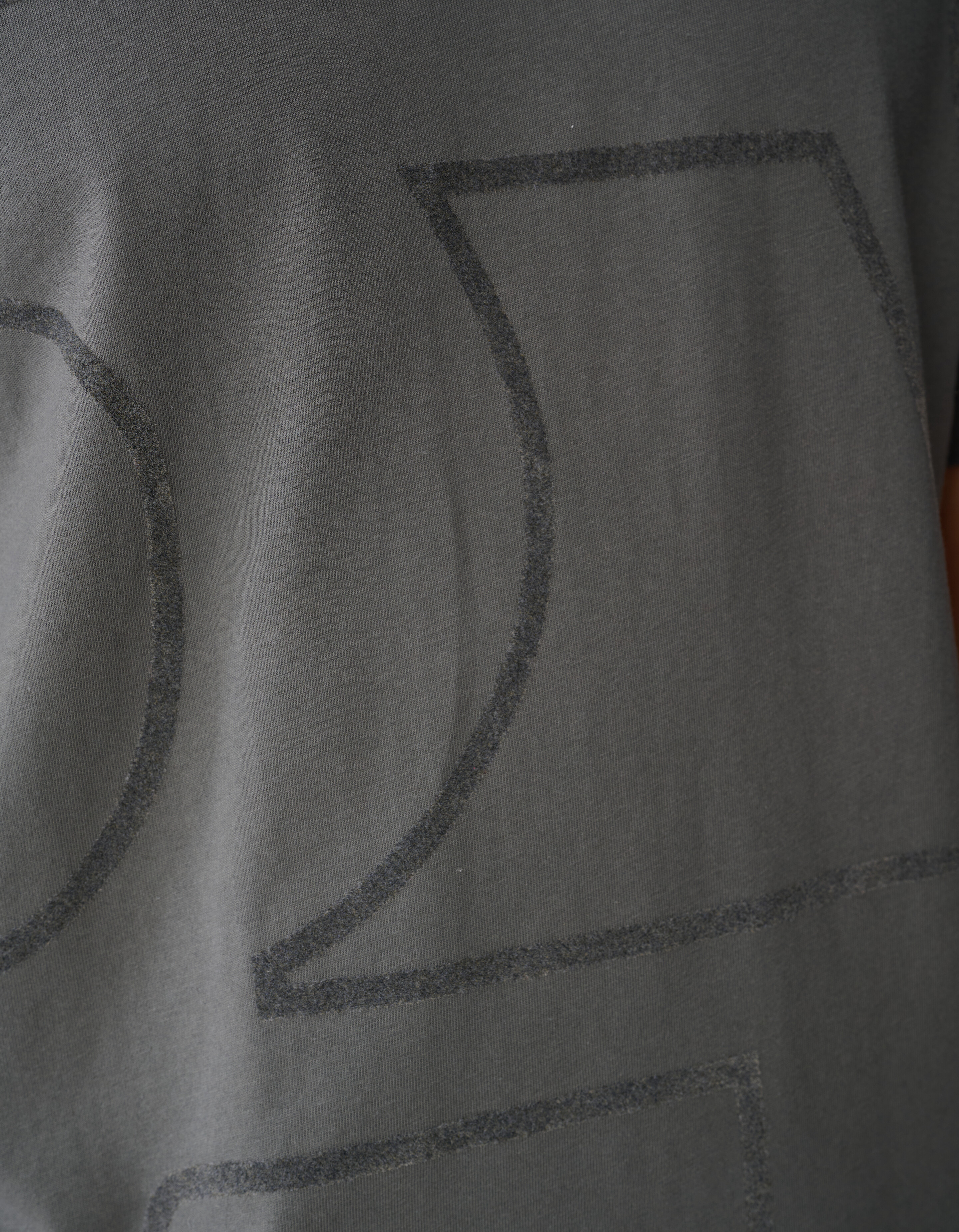 Flock Line Artwork T-shirt Dunkelgrün SHOEBY MEN