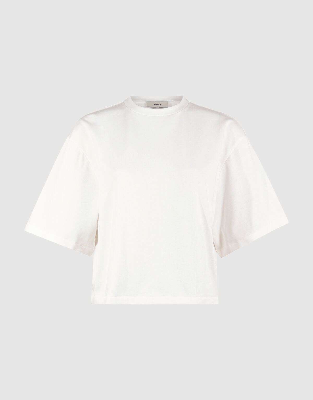 Cropped Boxy Fit T-Shirt Weiß SHOEBY WOMEN