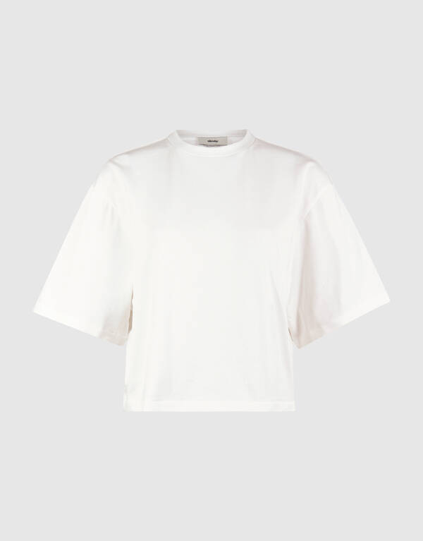 Cropped Boxy Fit T-Shirt Weiß SHOEBY WOMEN