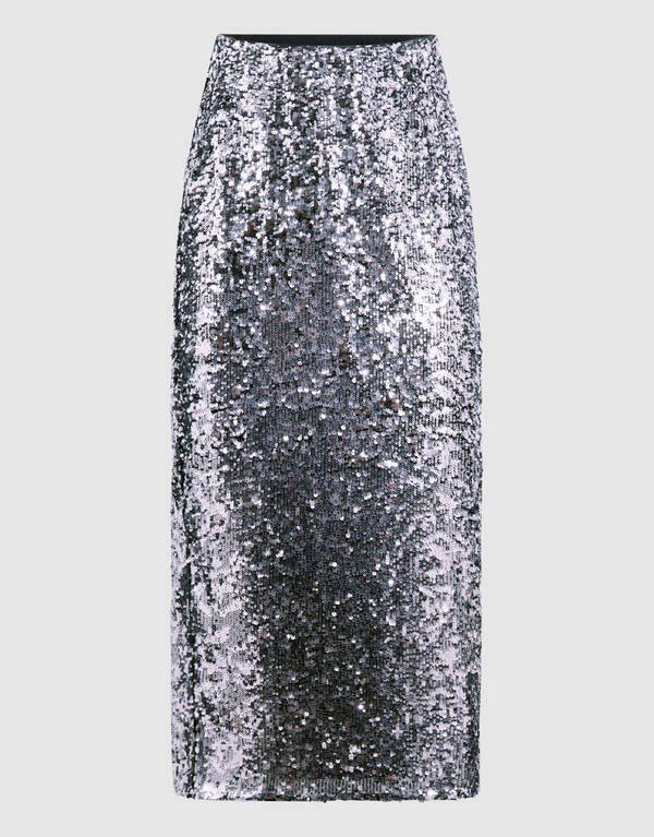 Sequin Maxi Rock Dunkelgrau Von Fred SHOEBY WOMEN