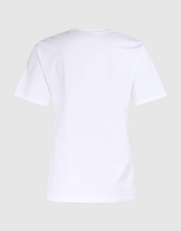 Cord Embroidery T-Shirt White By Mieke SHOEBY WOMEN