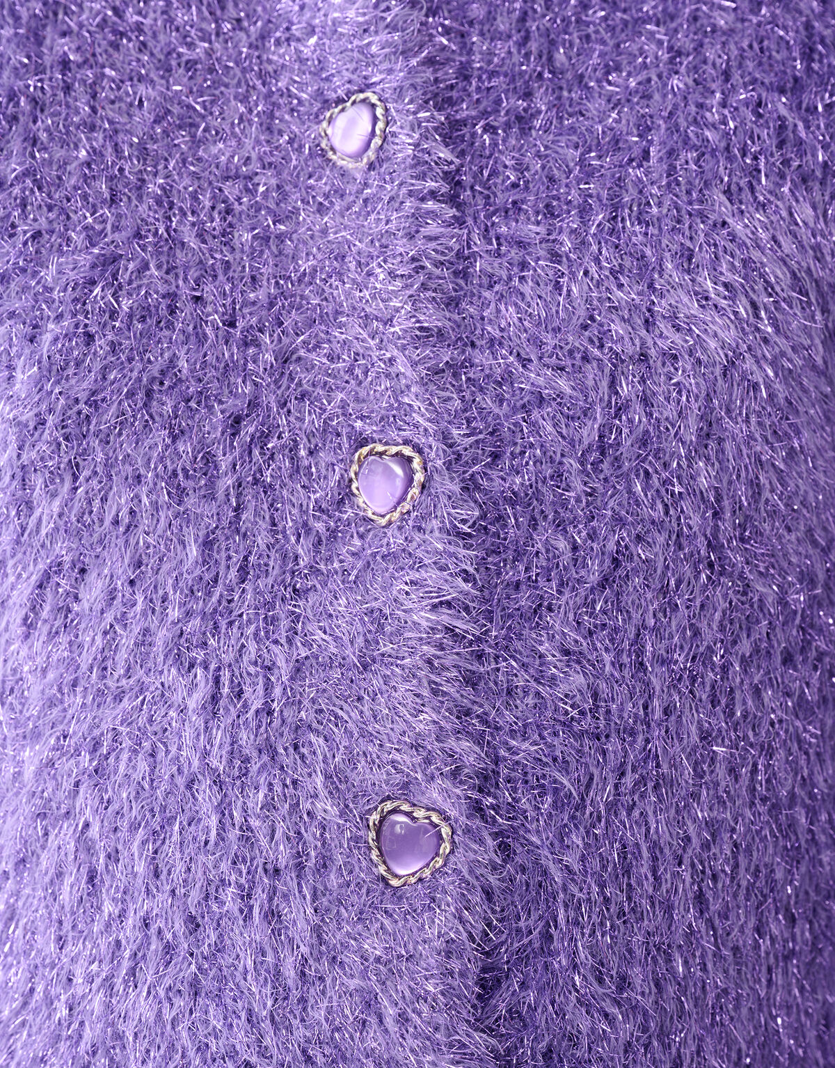 Flauschige Glitzerstrickjacke Lila SHOEBY GIRLS