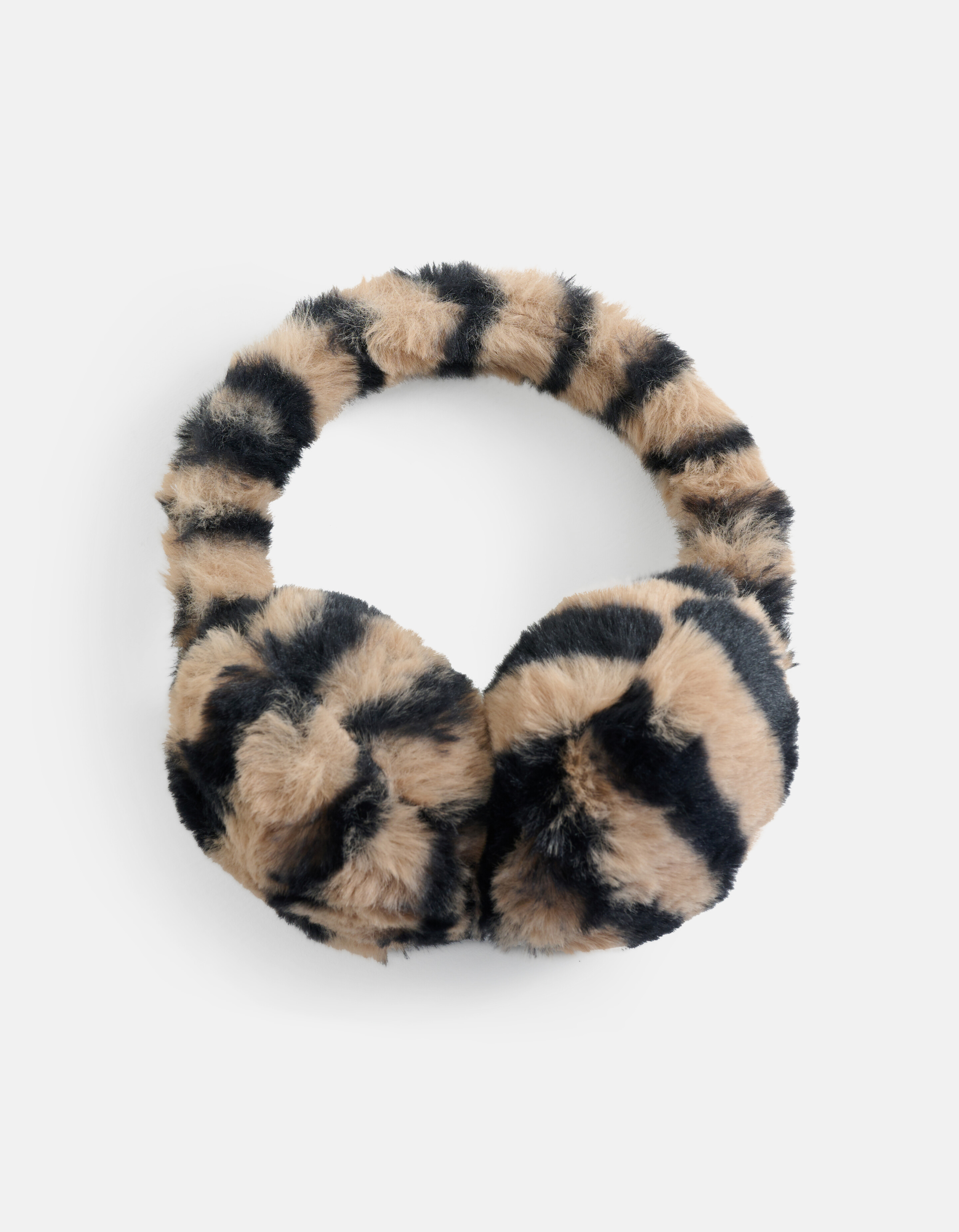 Zebra Faux Fur Oorwarmers Bruin SHOEBY ACCESSOIRES