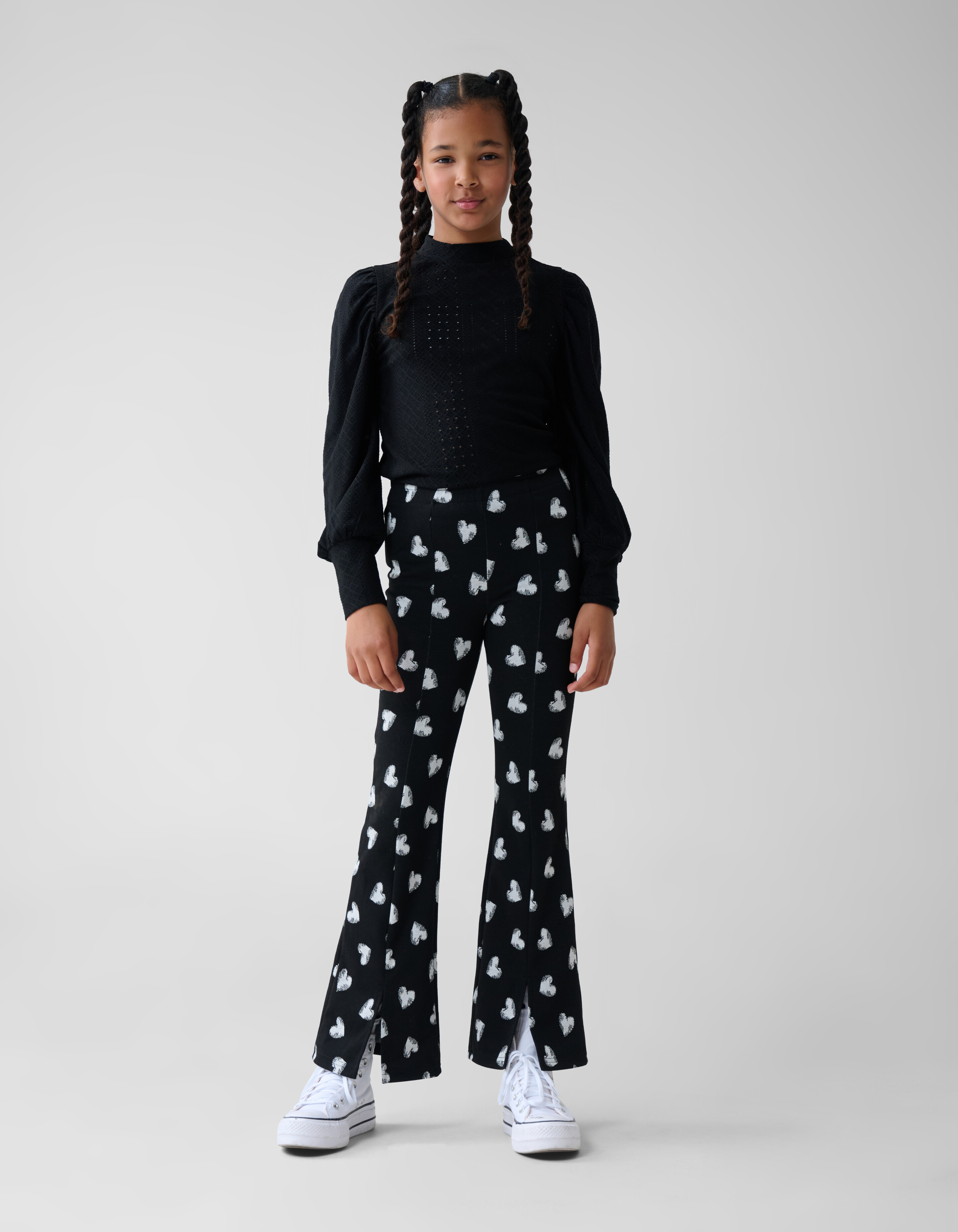 Heart Flared Legging Schwarz SHOEBY GIRLS