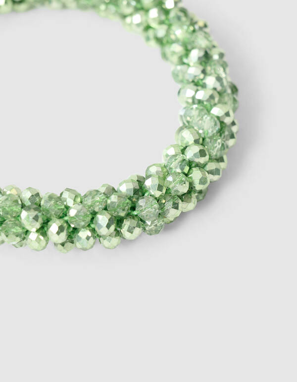 Beaded Haarelastiek Hellgr&uuml;n SHOEBY ACCESSOIRES