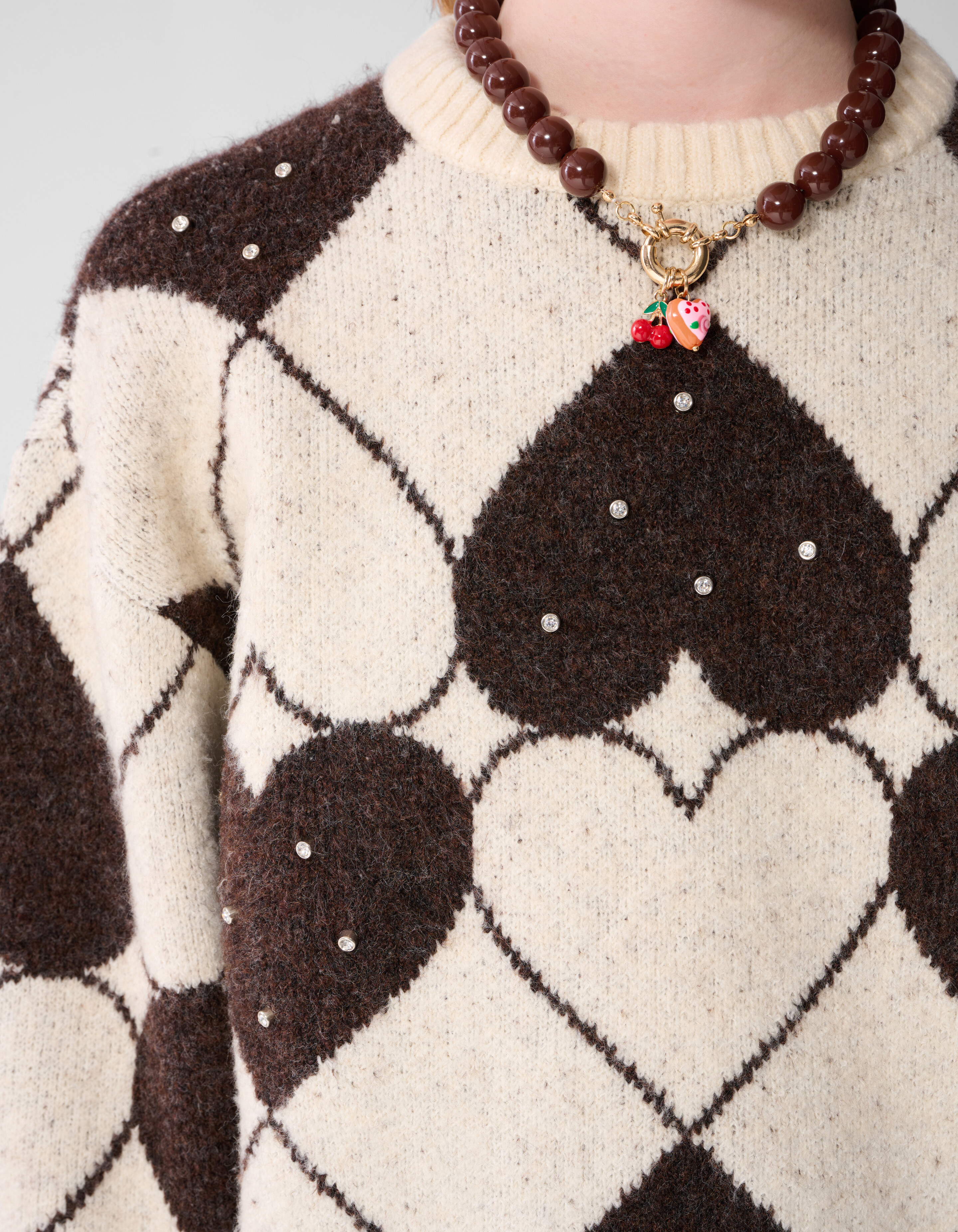 Strass Pullover Braun SHOEBY GIRLS