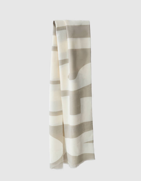 Text-Kunst Schal Gebrochen Weiß SHOEBY ACCESSOIRES