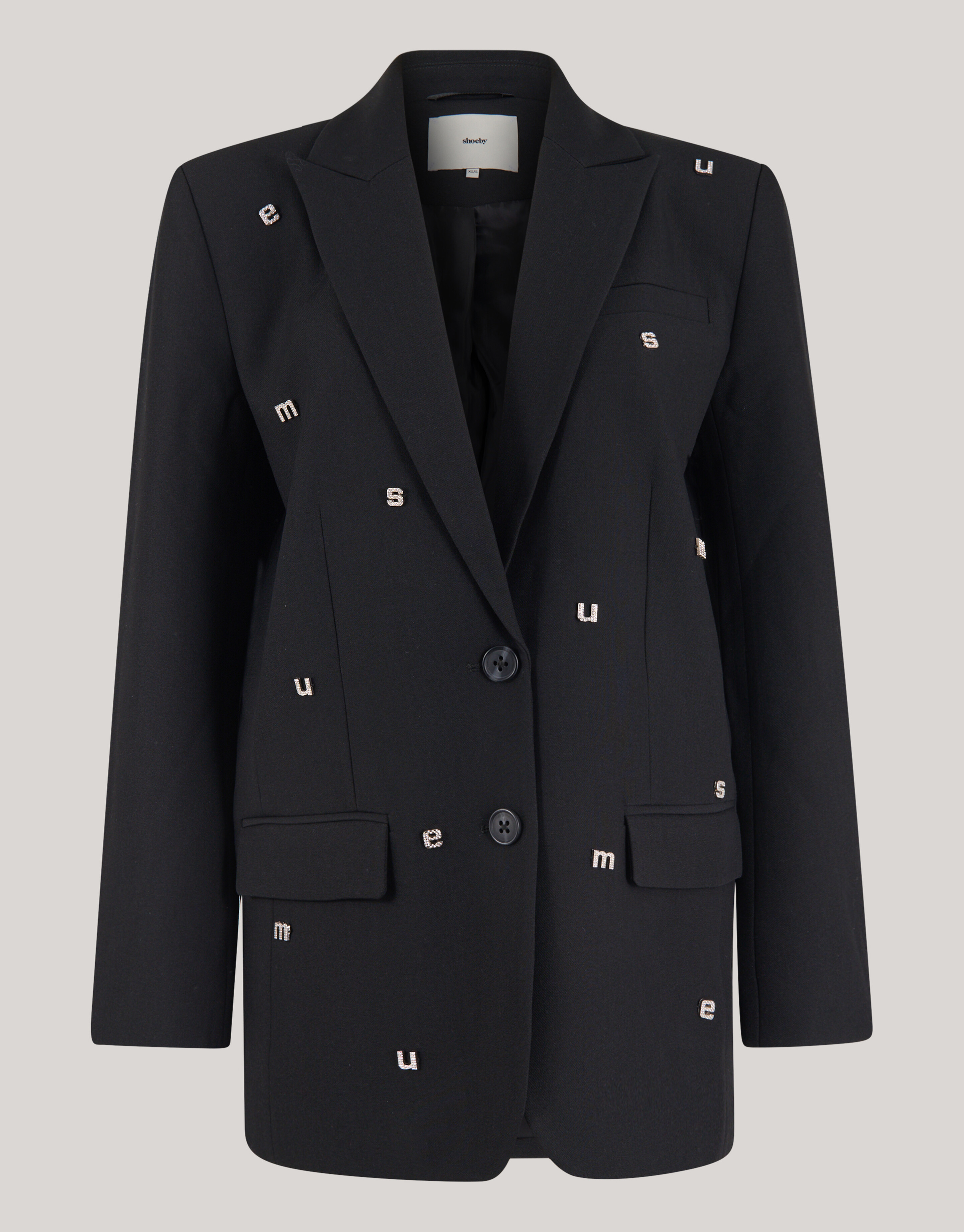 Strass Buchstaben Blazer Schwarz SHOEBY WOMEN