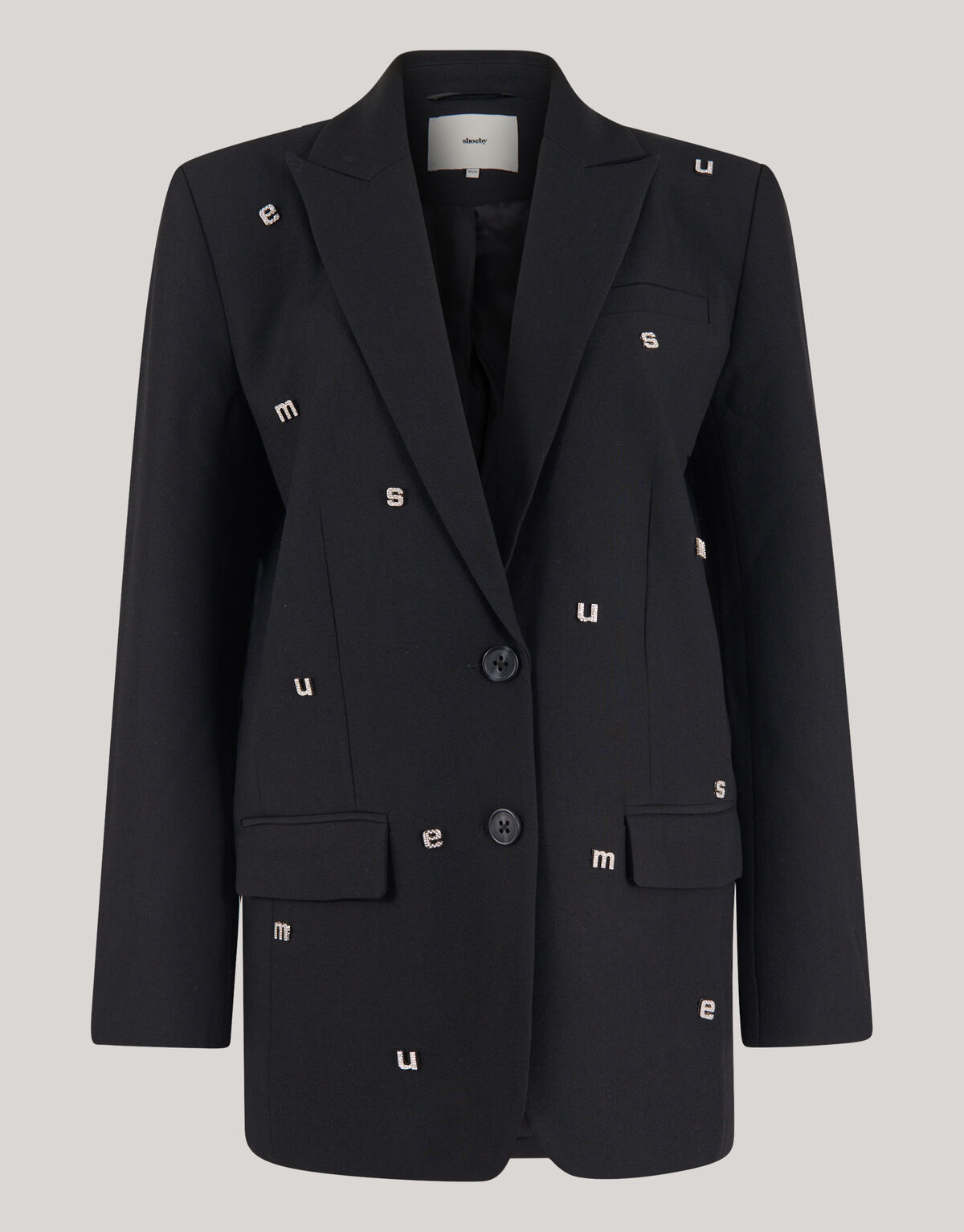 Strass Buchstaben Blazer Schwarz SHOEBY WOMEN