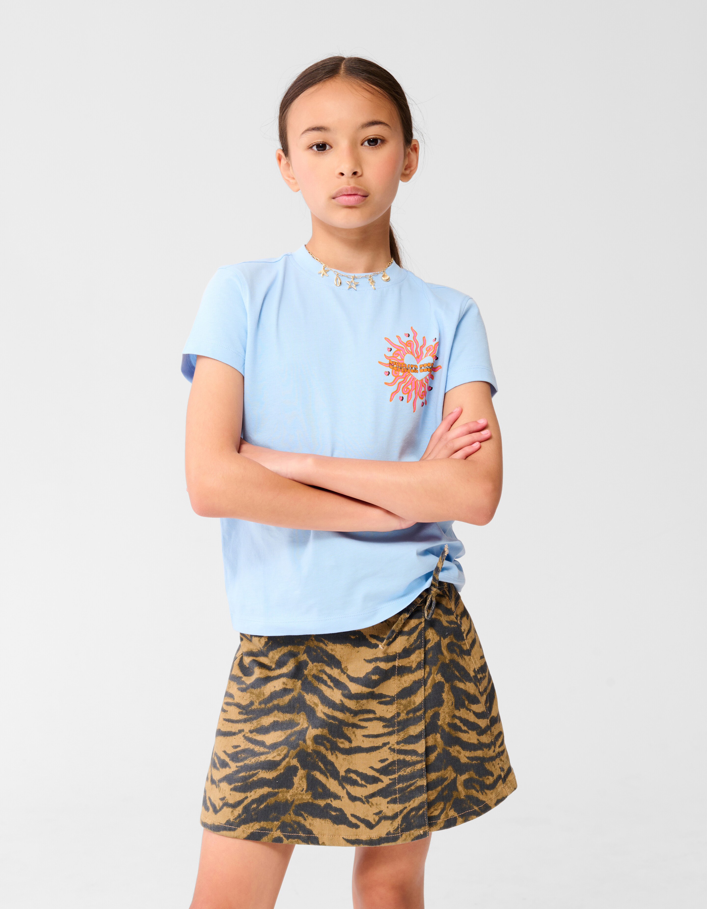 Cooles Artwork T-shirt Hellblau SHOEBY GIRLS