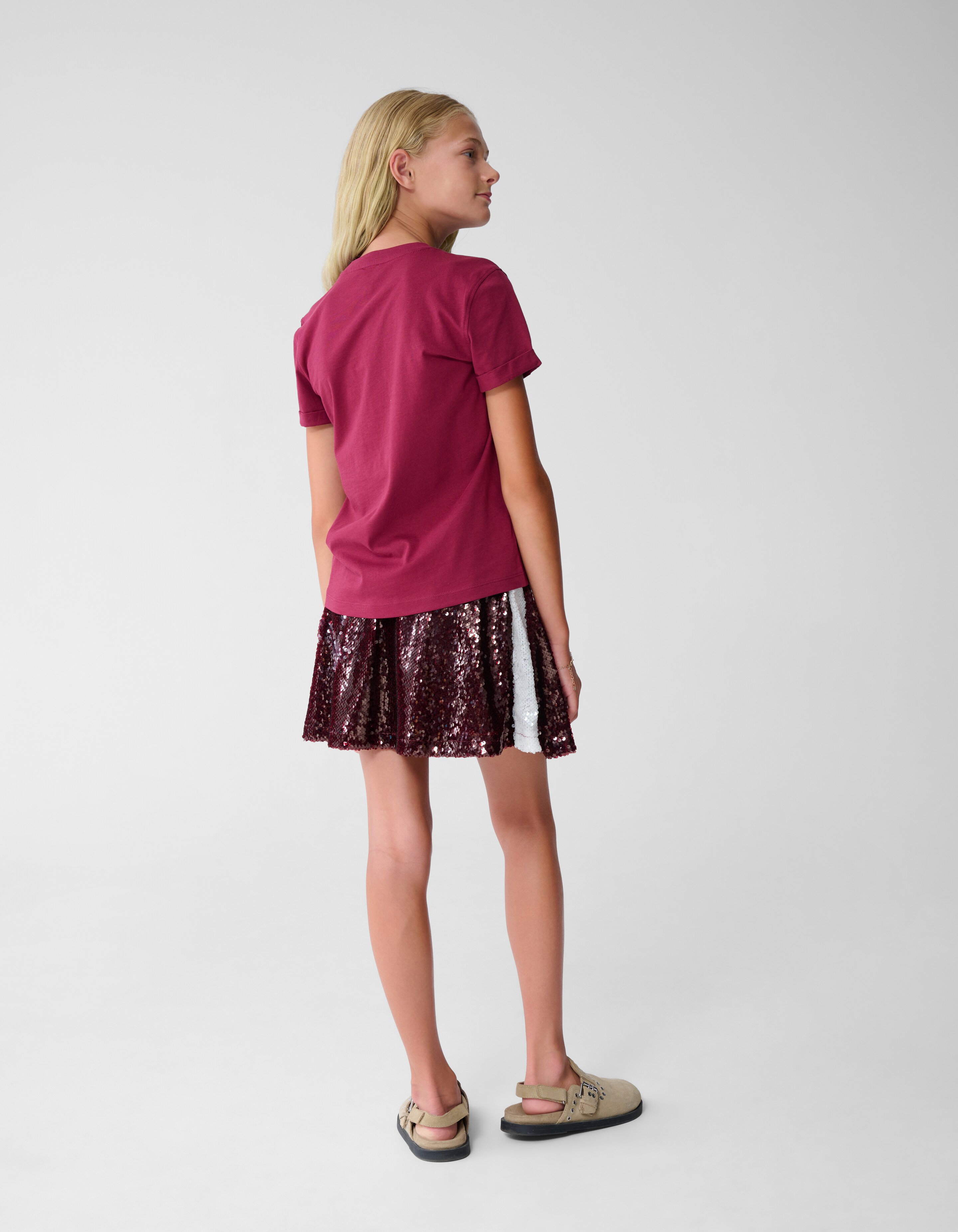 Mon Amour Kunst T-Shirt Dunkelrot SHOEBY GIRLS