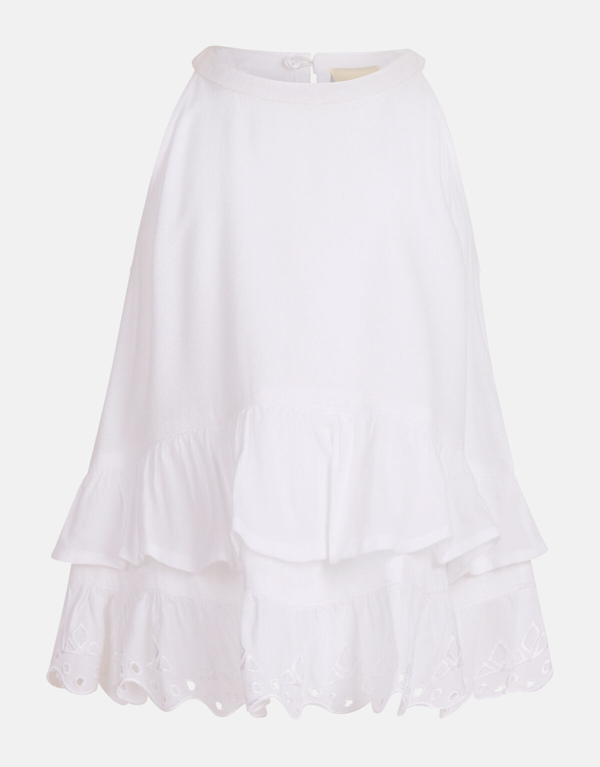 Besticktes Neckholder-Top Weiß SHOEBY GIRLS