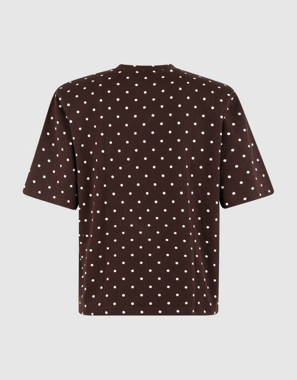 Polkadot-Shoulder-T-Shirt Dunkelbraun SHOEBY WOMEN