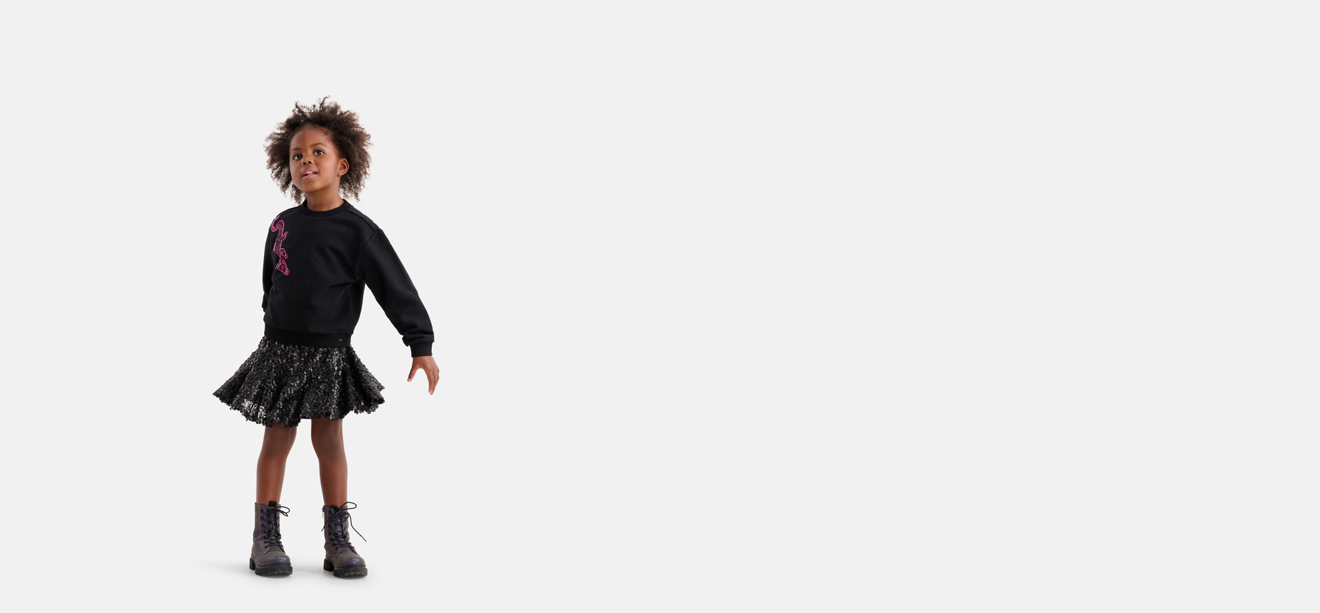 Pailletten-Pullover Schwarz von Nicolette SHOEBY GIRLS