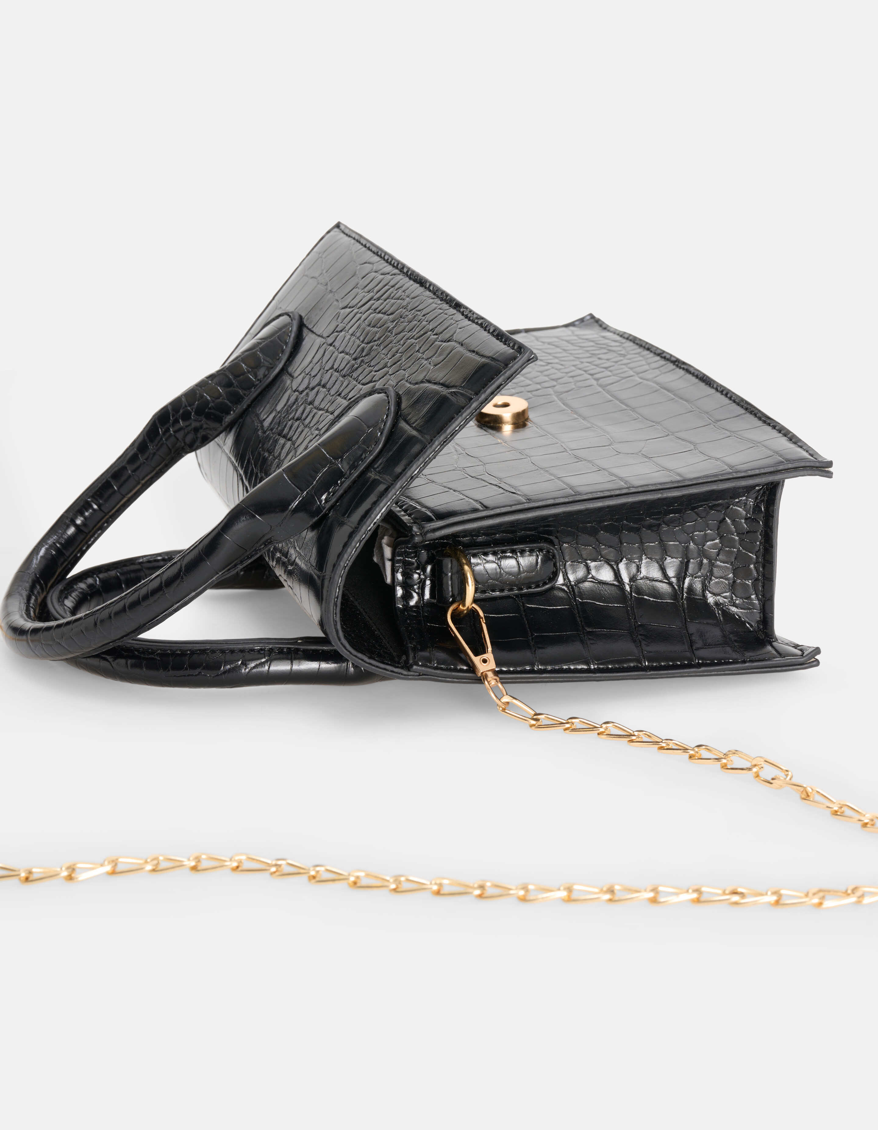 Tasche mit Krokodilmuster Schwarz SHOEBY ACCESSOIRES