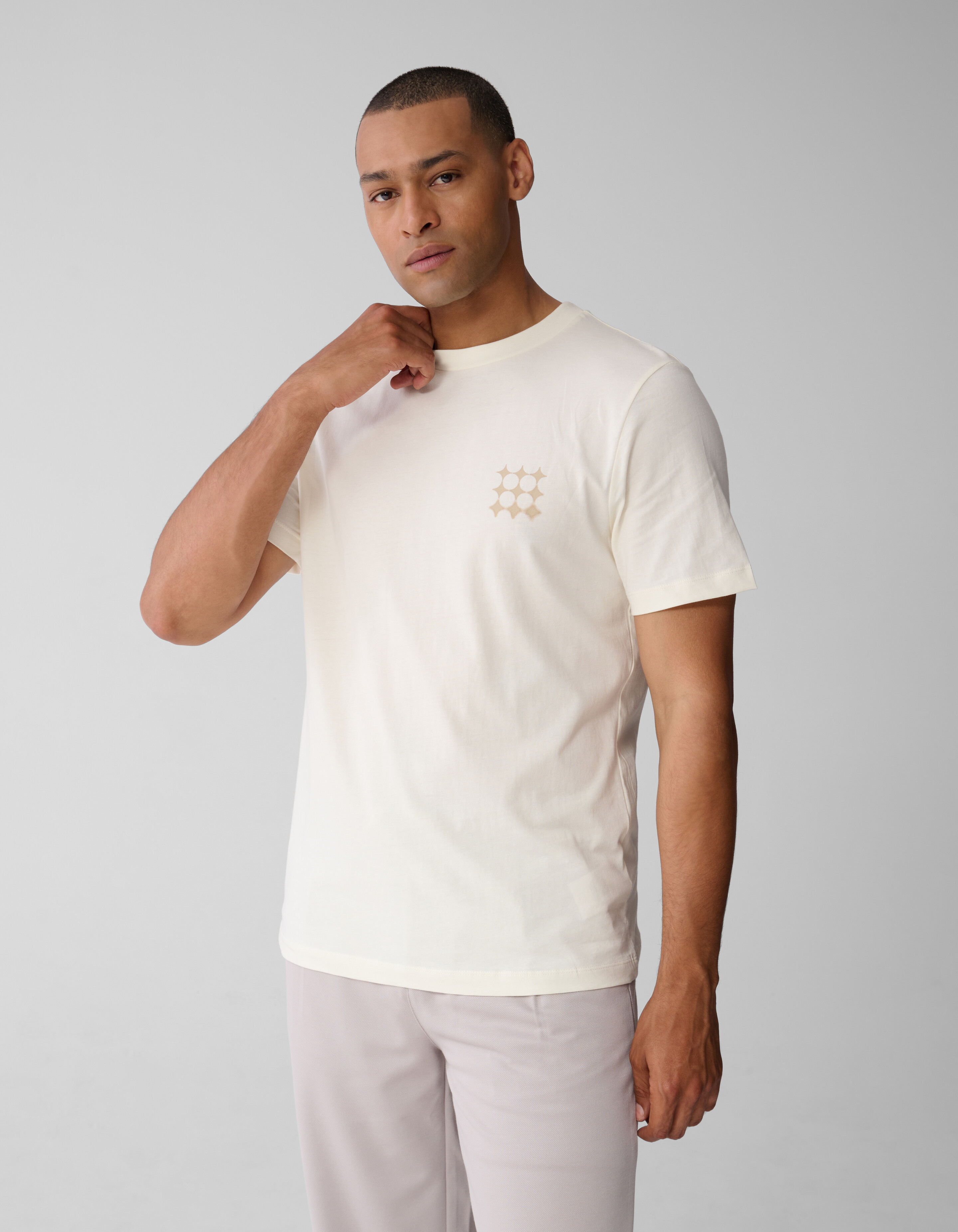 Multi Sparkle Logo T-shirt Off White SHOEBY MEN