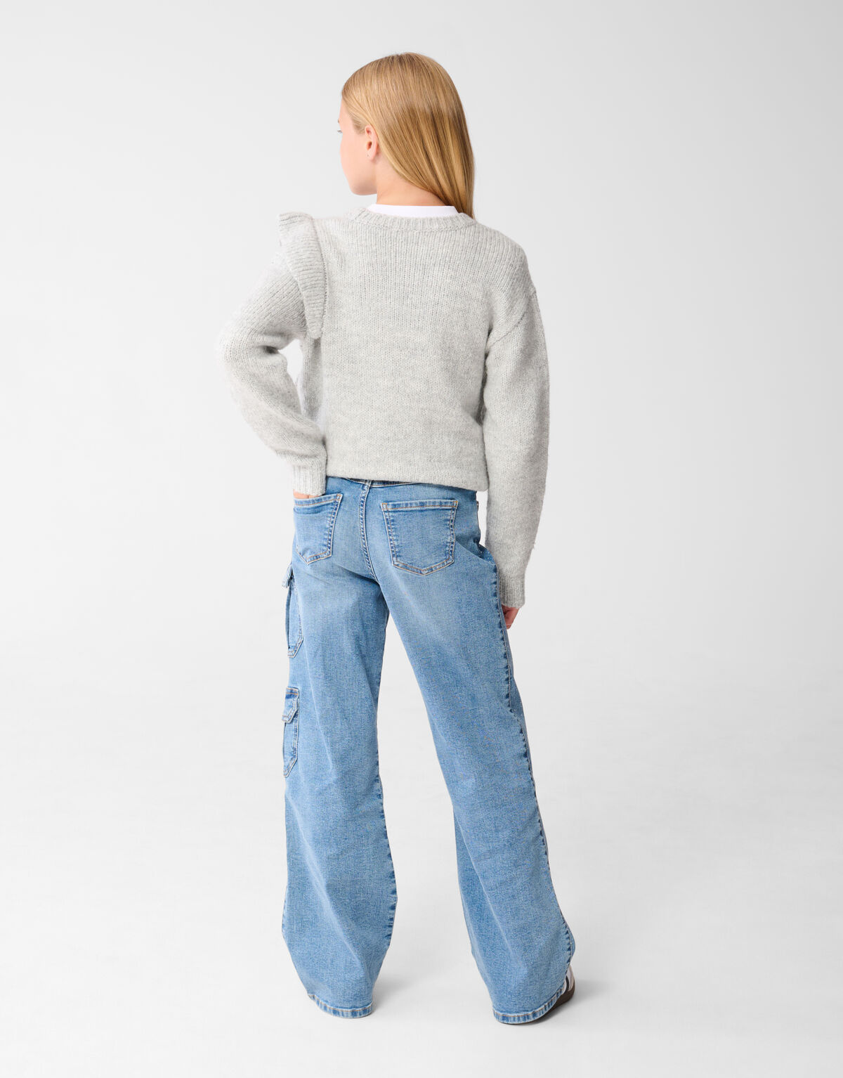 Pocket Strass Straight Fit Jeans Blau SHOEBY GIRLS