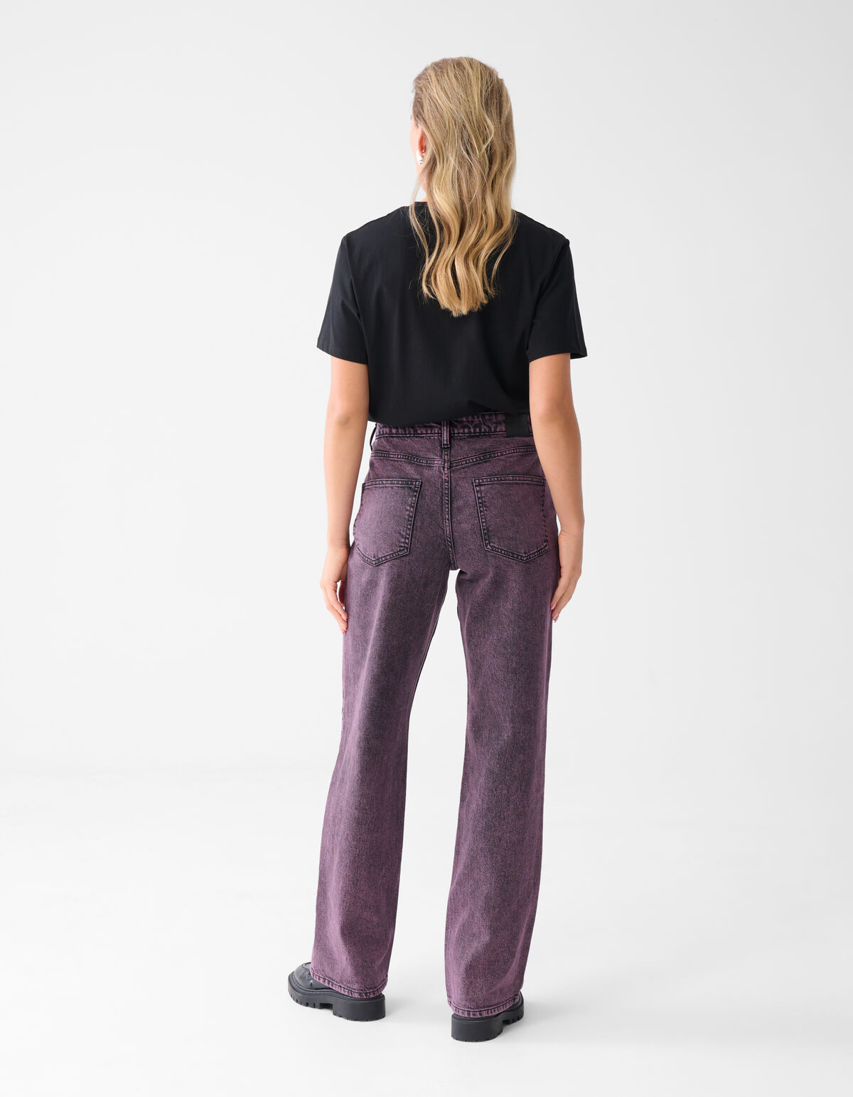 Gewaschene Straight Fit Jeans Lila SHOEBY WOMEN