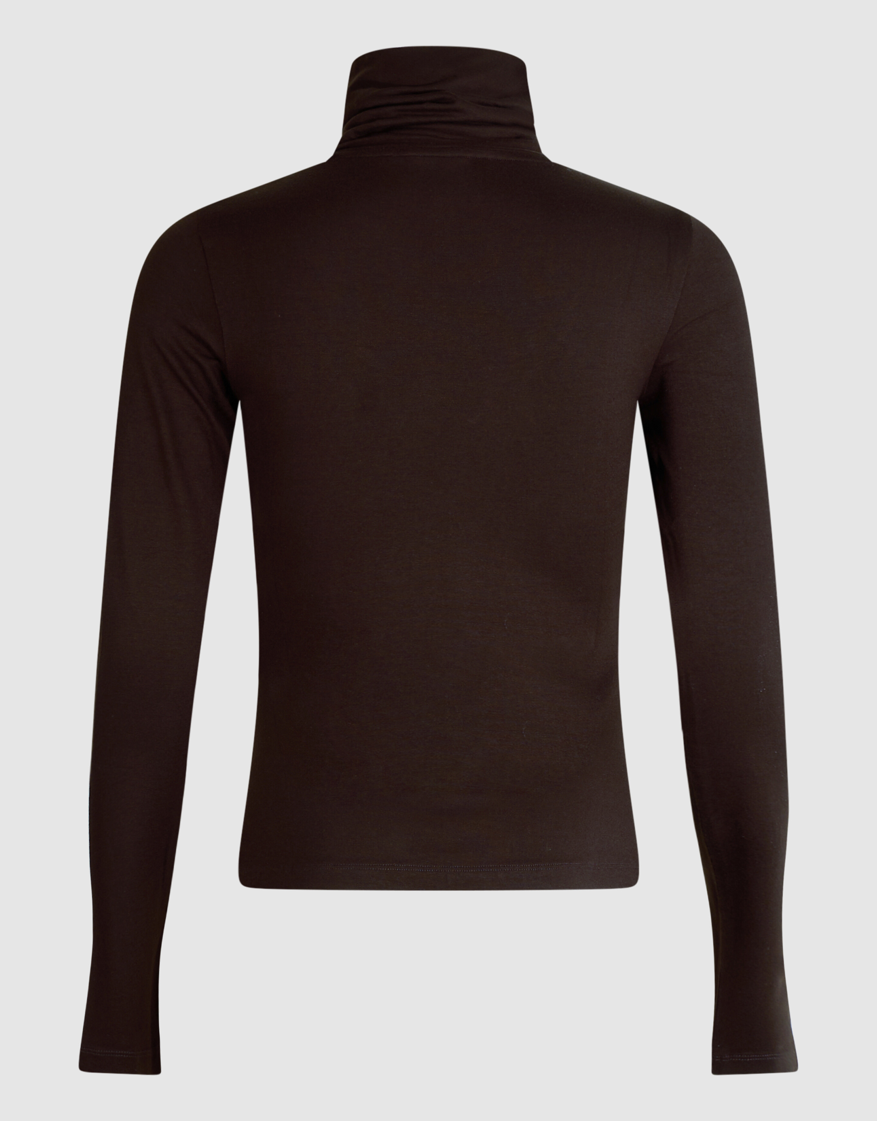 Col Neck Langarmshirt Dunkelbraun SHOEBY WOMEN