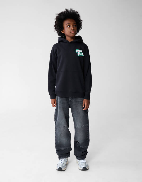 New York Artwork Hoodie Schwarz SHOEBY BOYS