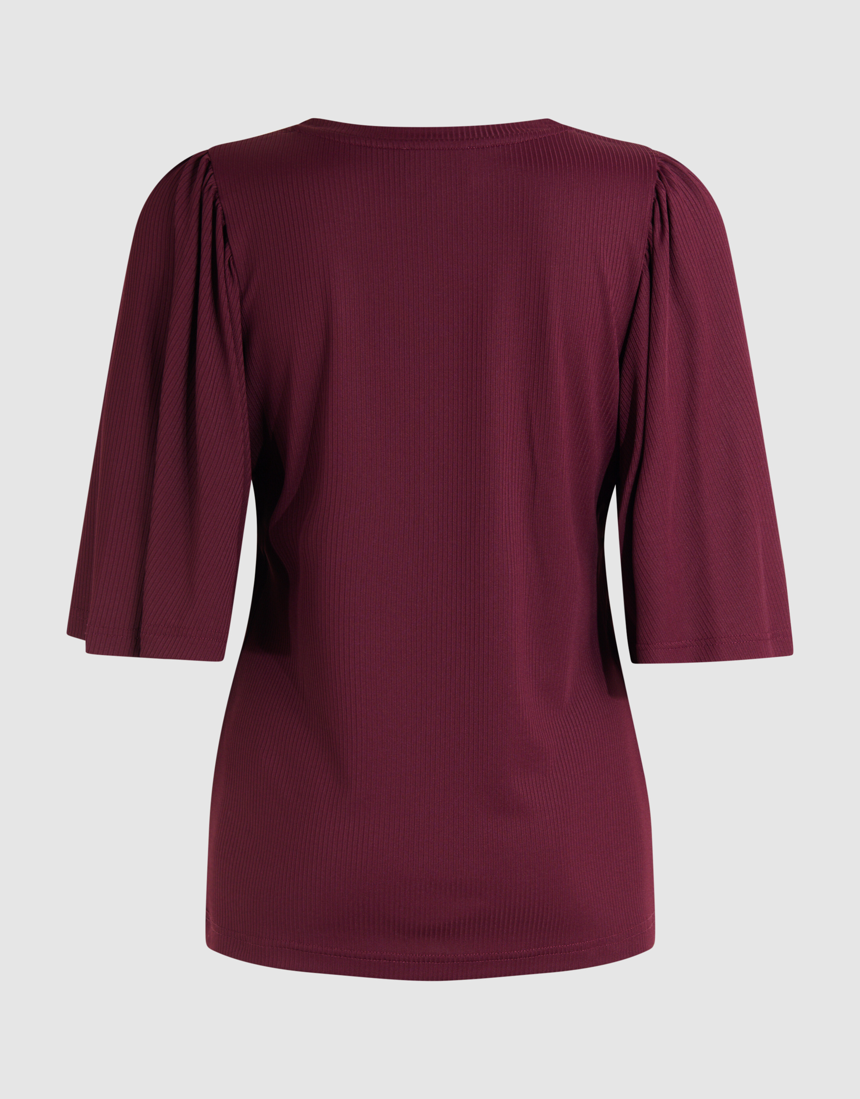 Rüschen-Ripptop Dunkelrot SHOEBY WOMEN