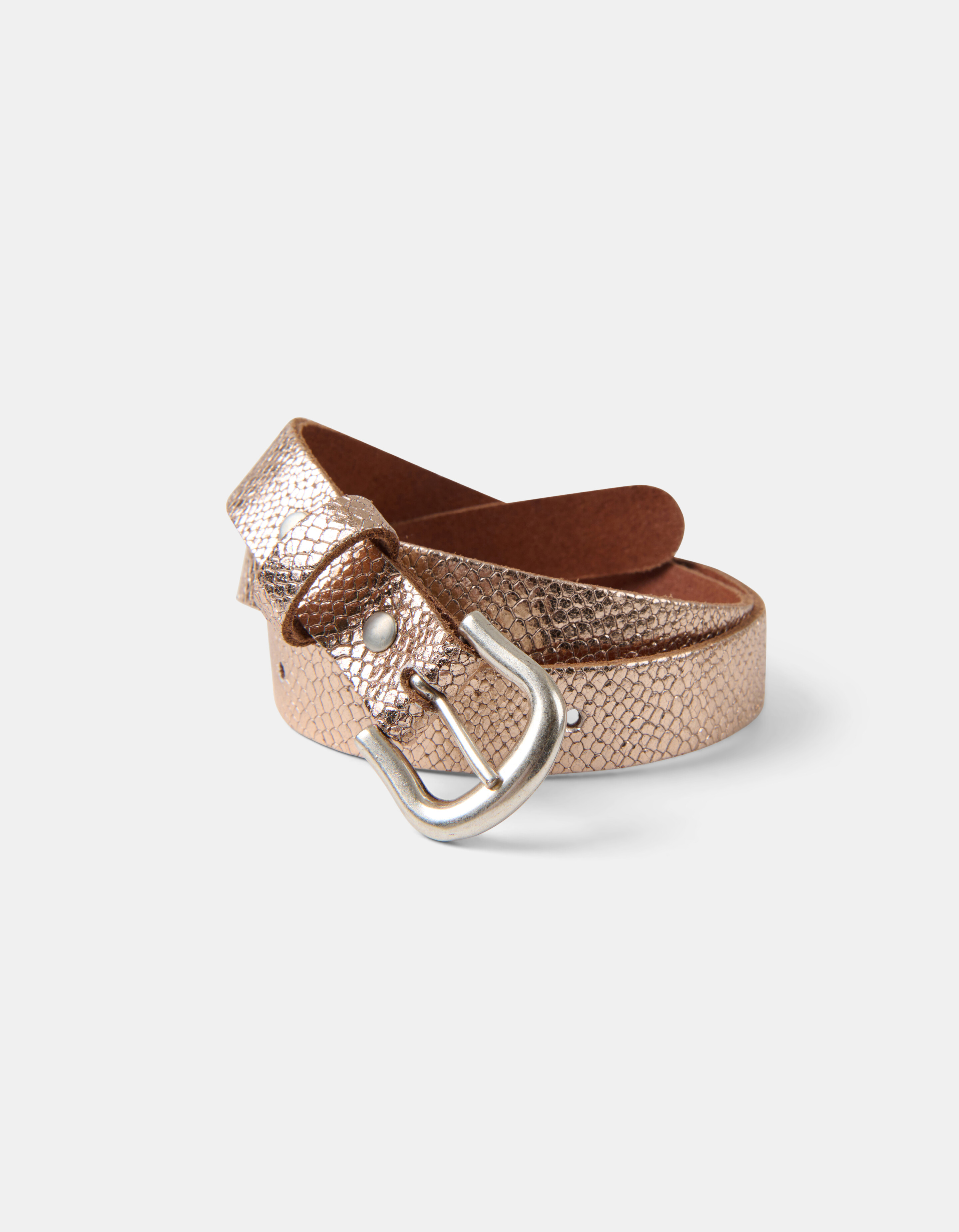 Metallischer Python-Gürtel SHOEBY ACCESSOIRES